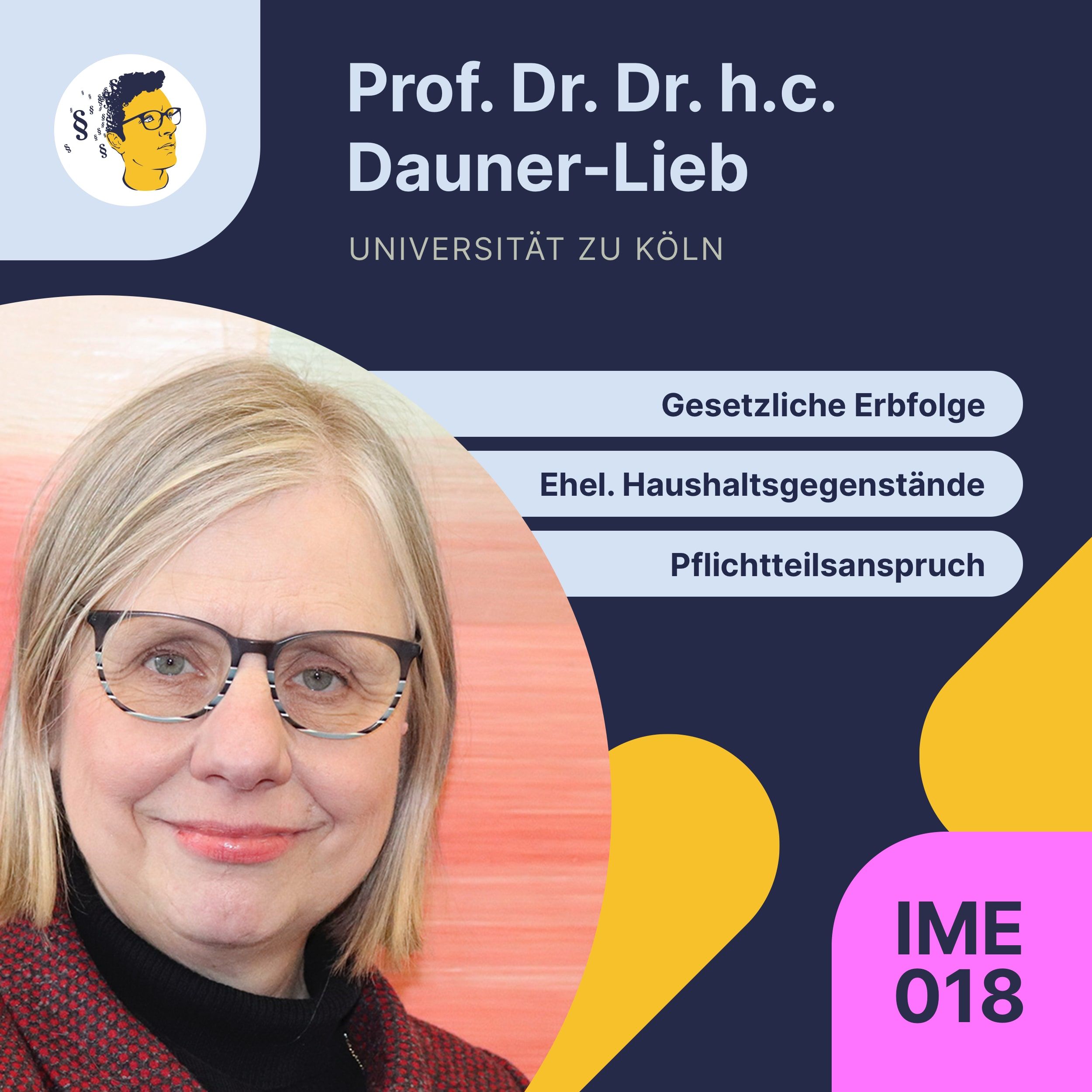 IME018: Gesetzliche Erbfolge, Pflichtteilsanspruch, Pauschaler Zugewinnausgleich bei Tod, Verfügung nach § 1365 BGB, Haushaltsgegenstände