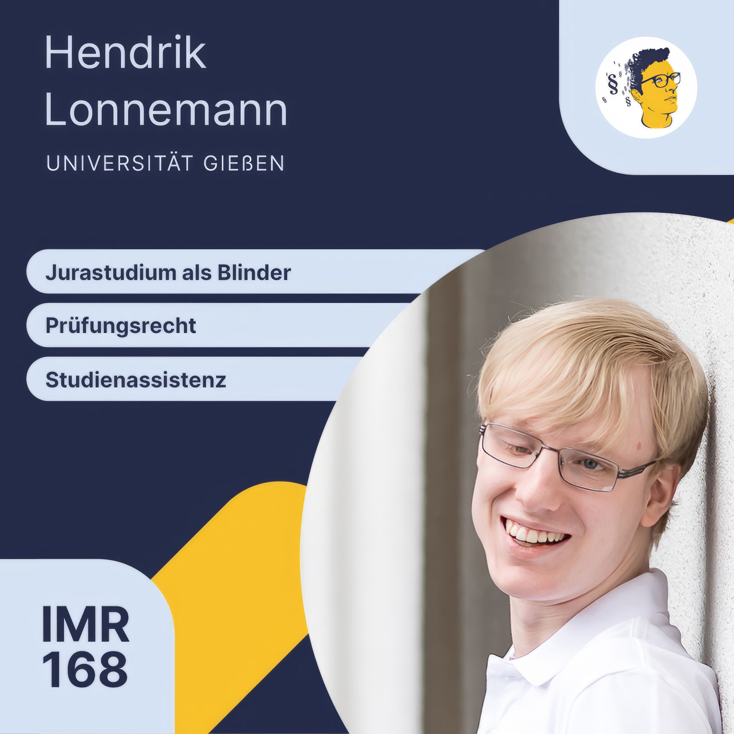 IMR168: Jurastudium als Blinder, Prüfungsrecht, Studienassistenz