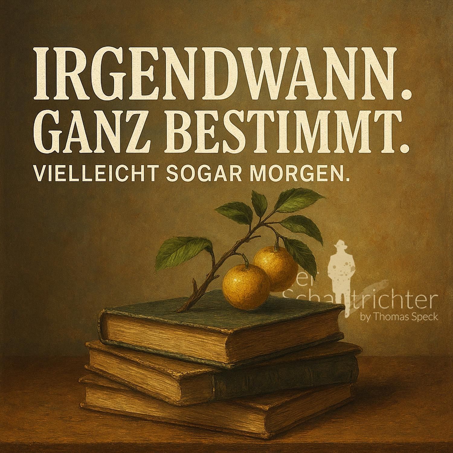 Irgendwann. Ganz bestimmt. - Vielleicht sogar morgen.