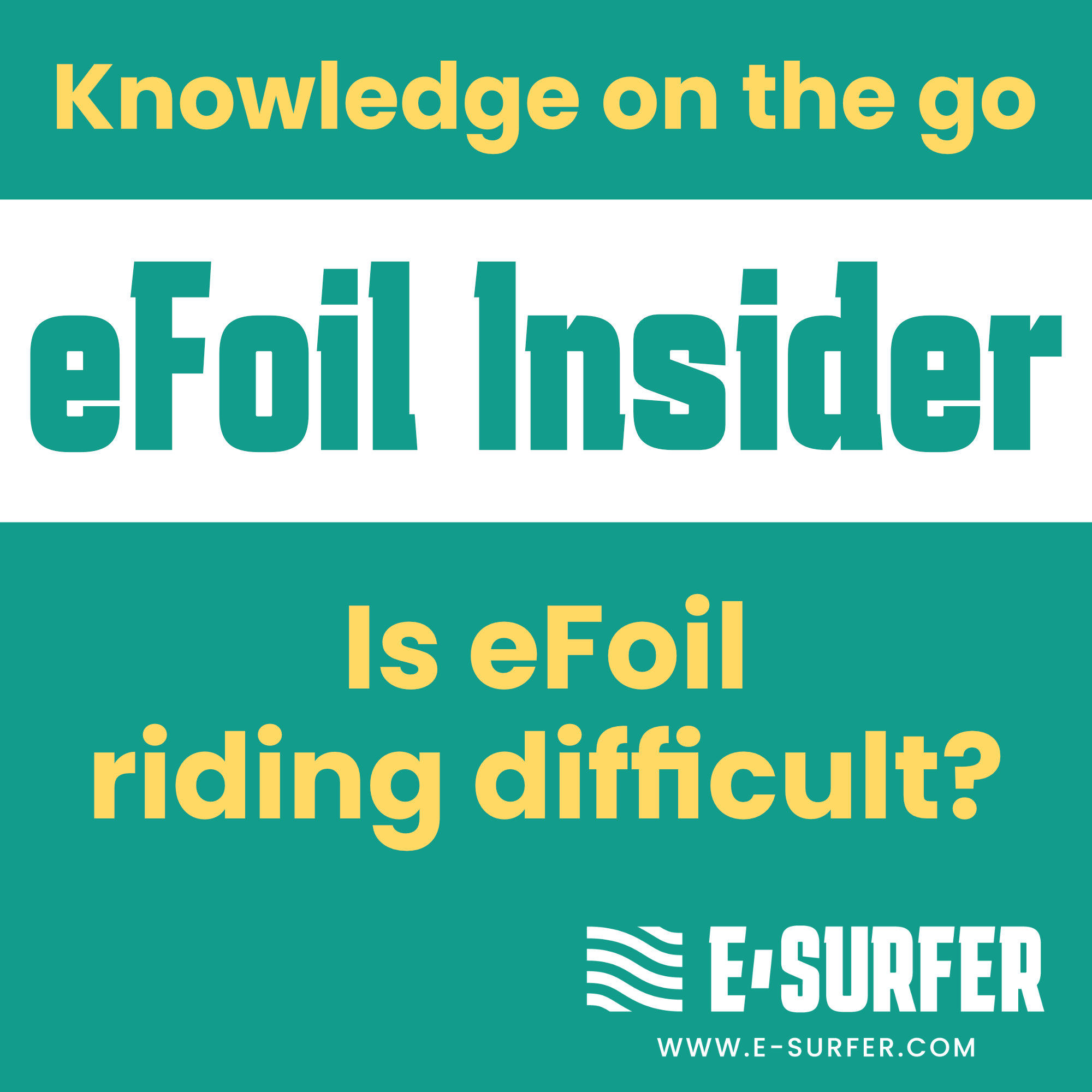 Is eFoil riding difficult?