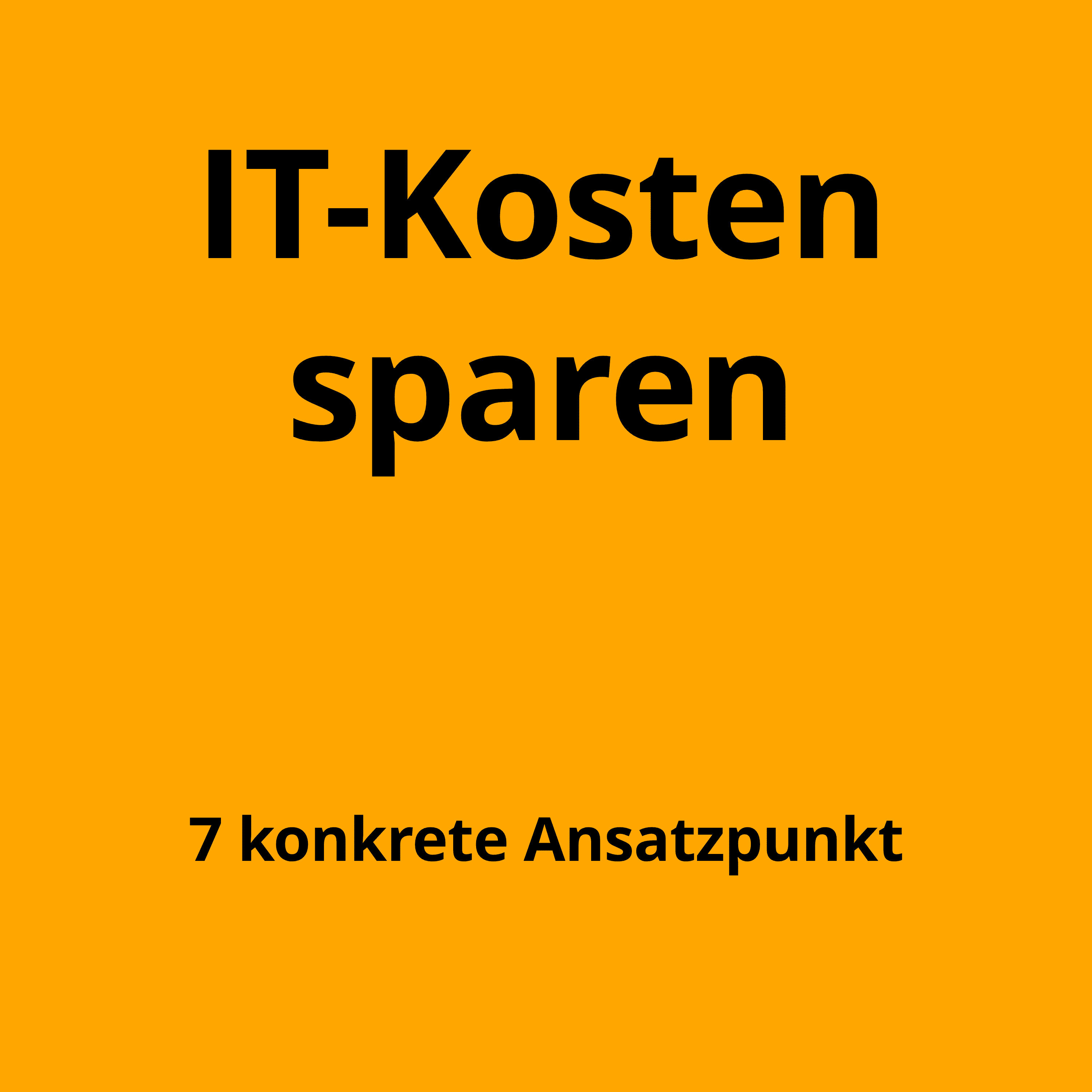 IT-Kosten senken – 7 konkrete Ansatzpunkte
