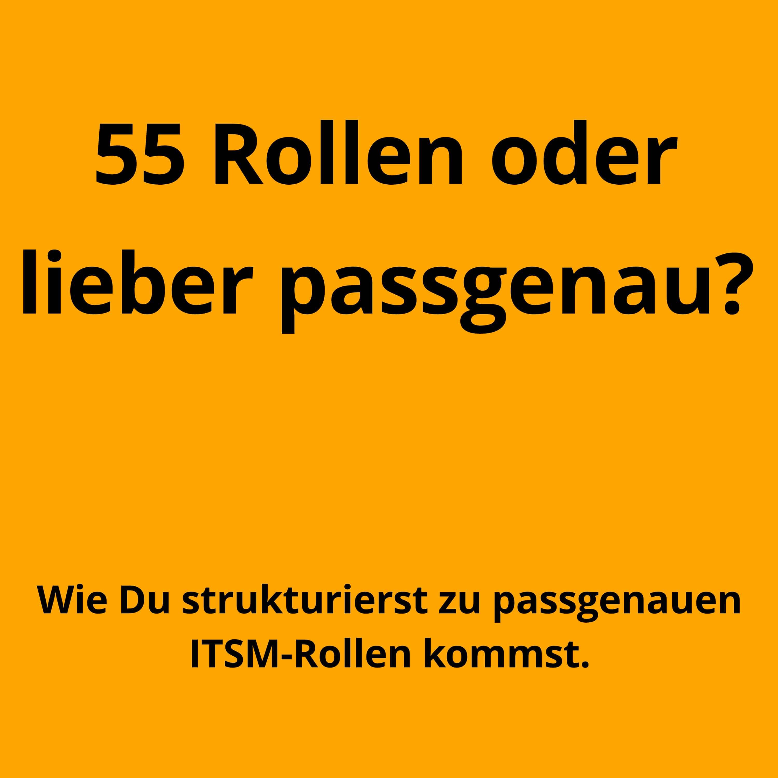 ITSM-Rollen passgenau definieren