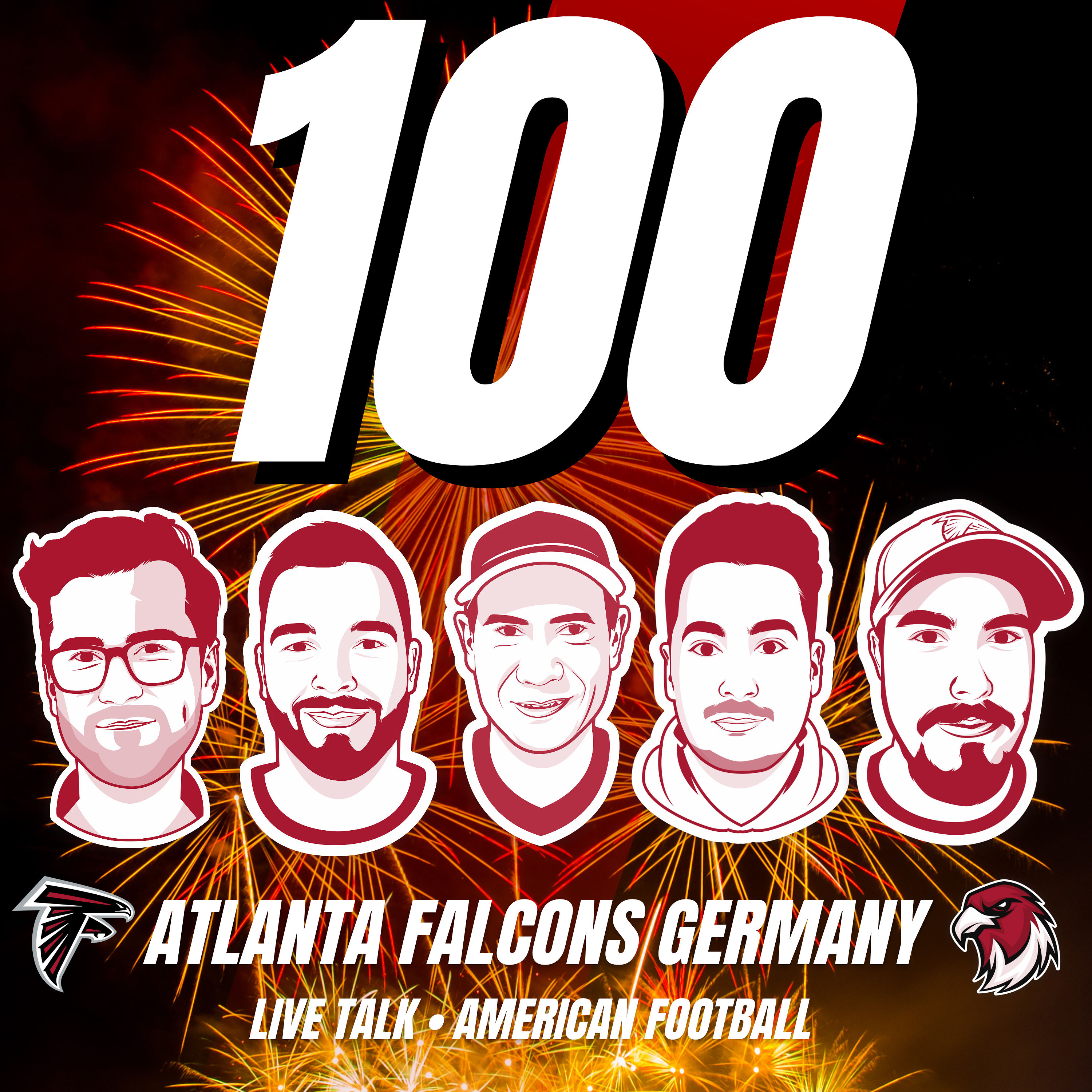 Jubiläums Live Talk der Atlanta Falcons Germany - Folge 100