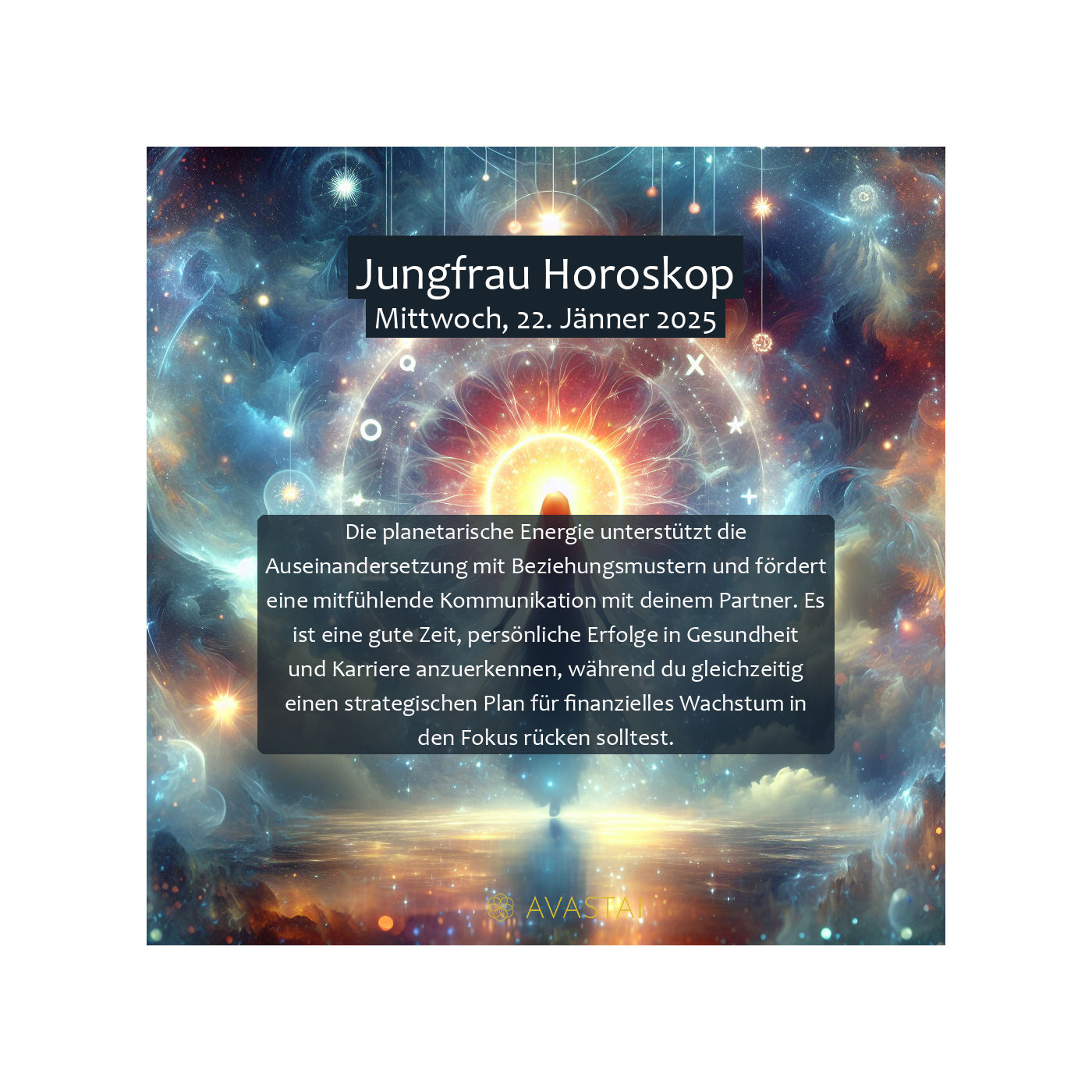 Jungfrau Horoskop für den Mittwoch, 22. Jänner 2025: