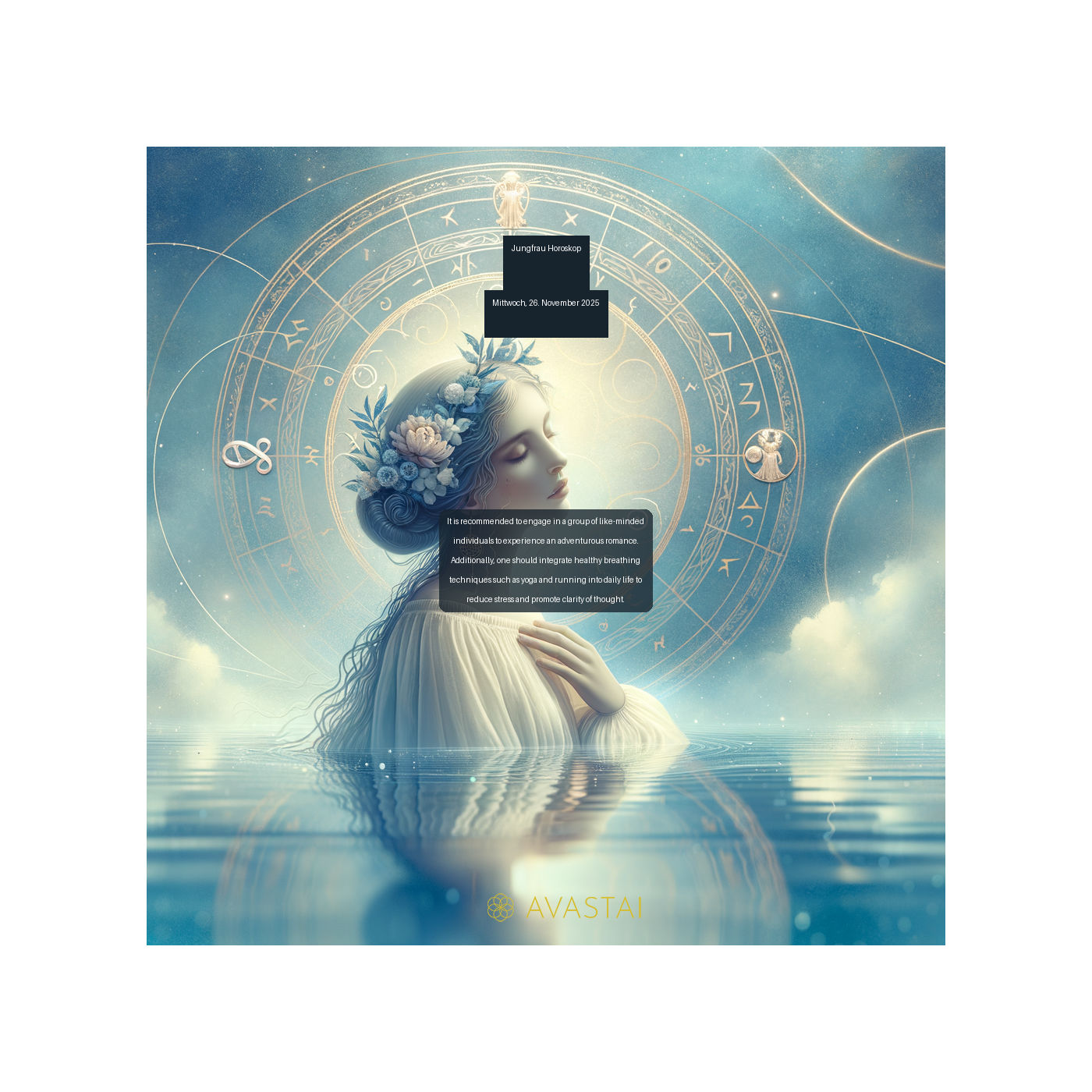 Jungfrau Horoskop für den Mittwoch, 26. November 2025: