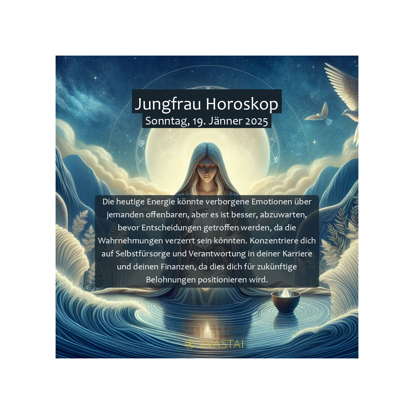 Jungfrau Horoskop für den Sonntag, 19. Jänner 2025: