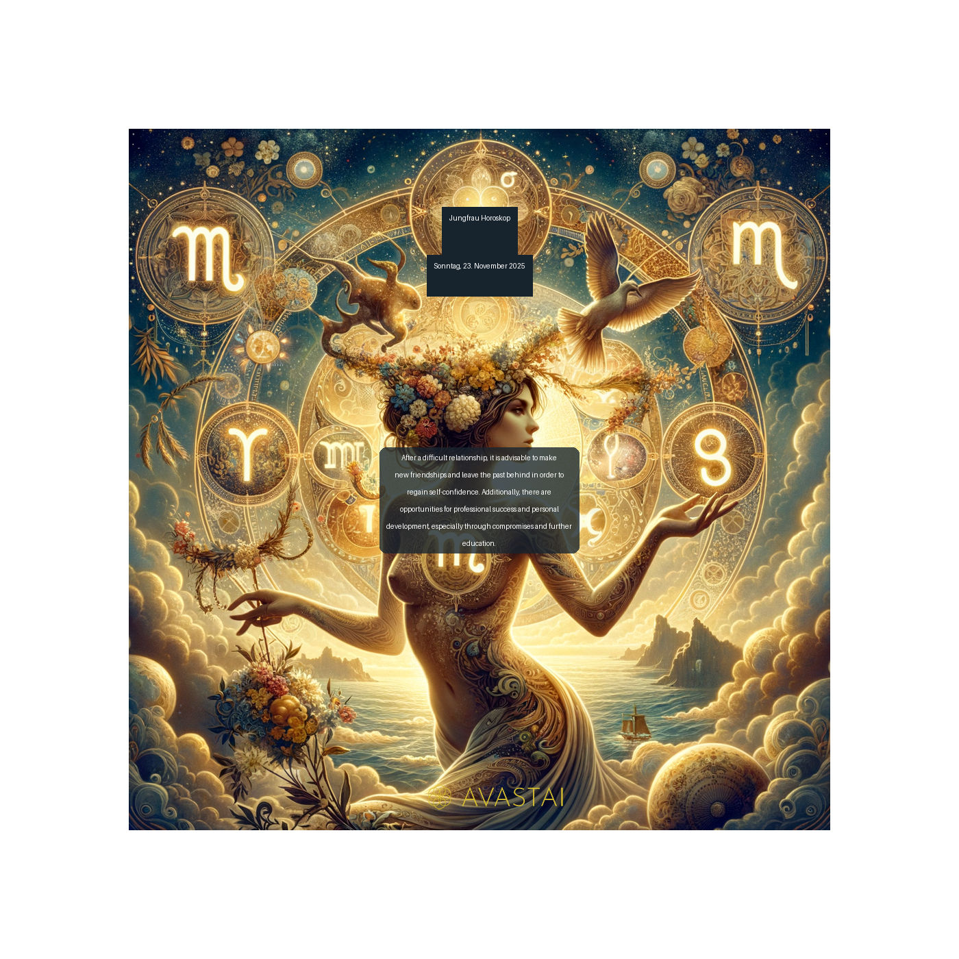 Jungfrau Horoskop für den Sonntag, 23. November 2025: