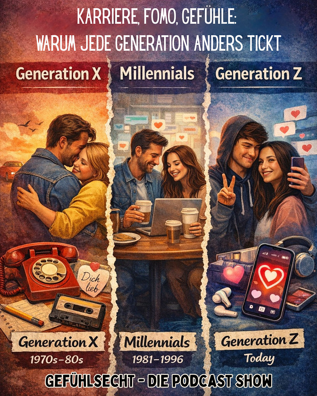 Karriere, FOMO, Gefühle: Warum jede Generation anders tickt