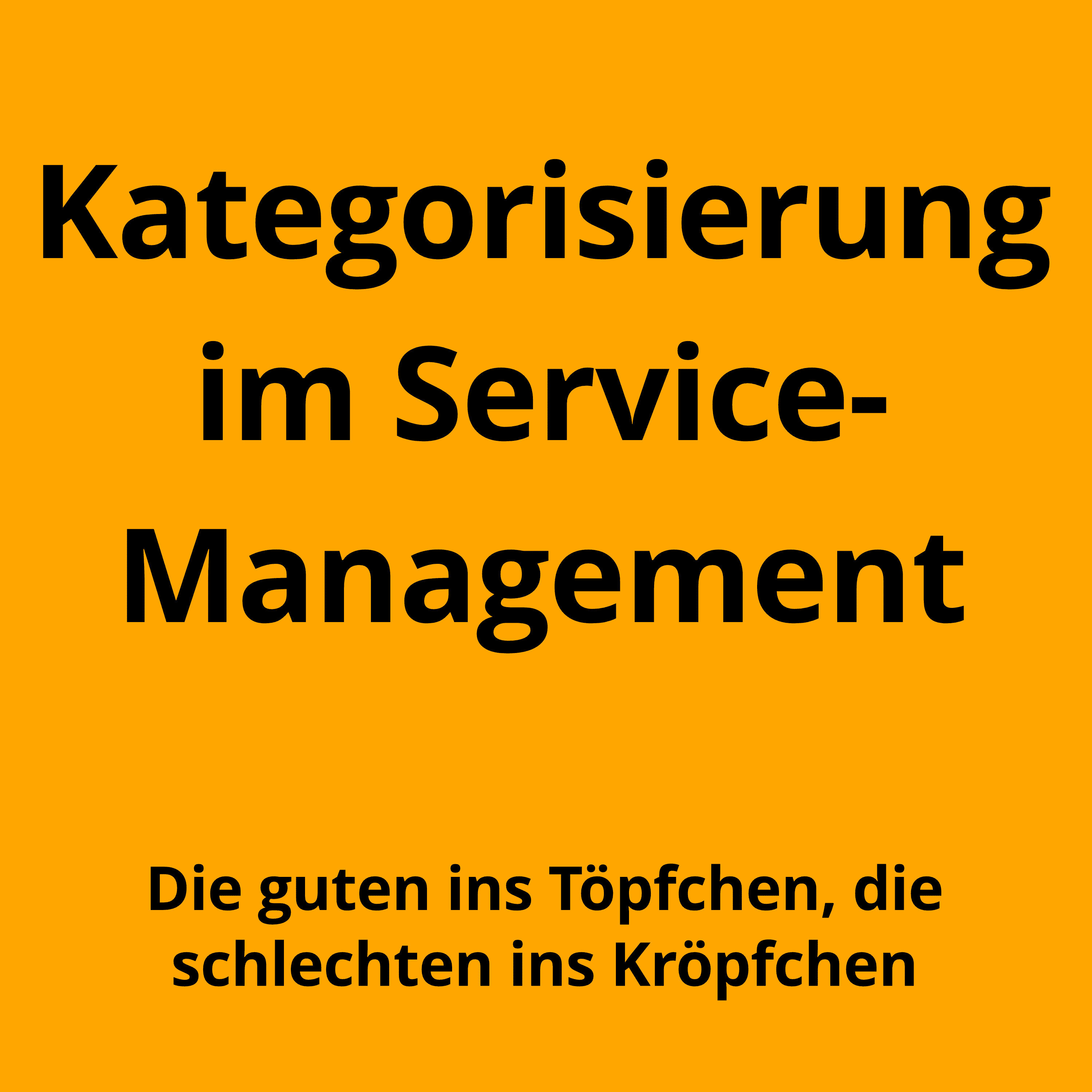 Kategorisierung im Service-Management
