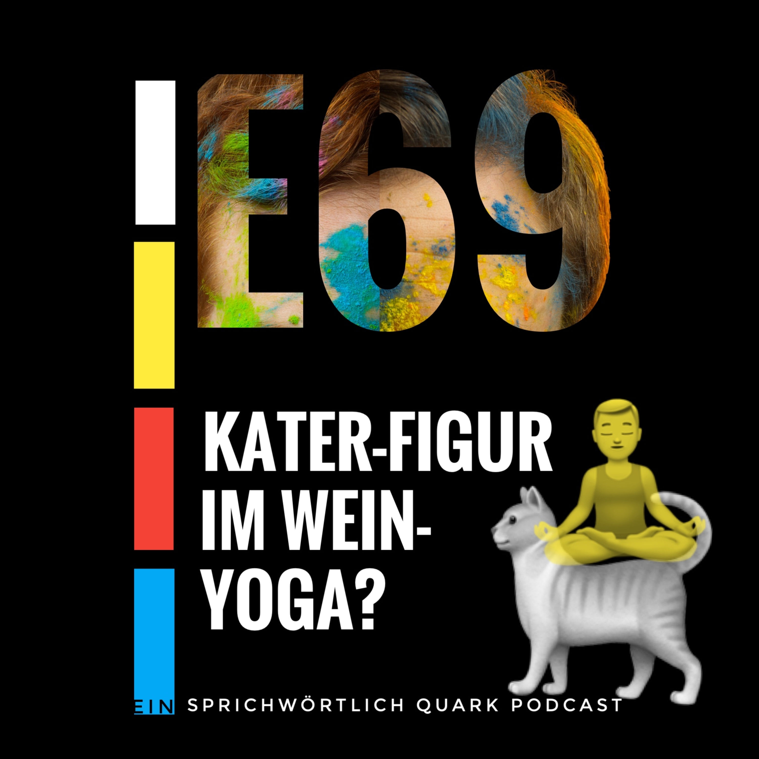 Kater-Figur im Wein-Yoga?