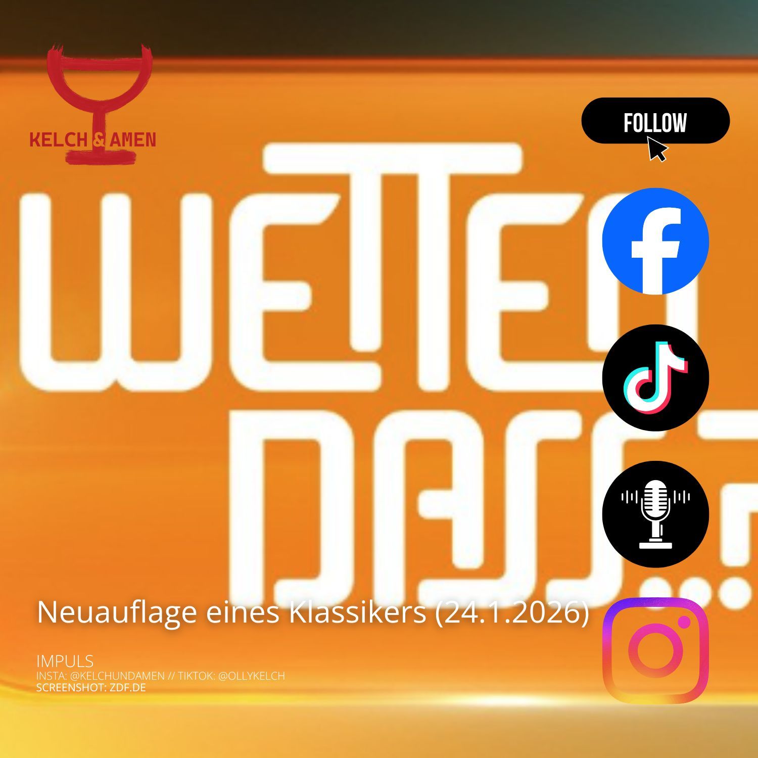 Kelch und Amen - Wetten, dass...? (24.1.2026)