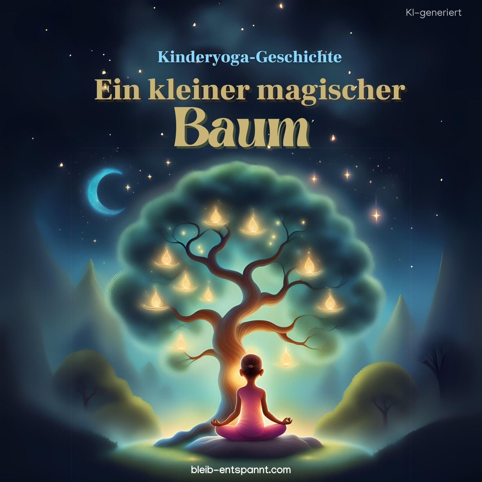 Kinderyoga Geschichte zum Einschlafen - Ein kleiner magischer Baum - mit Kinderyoga Übungen