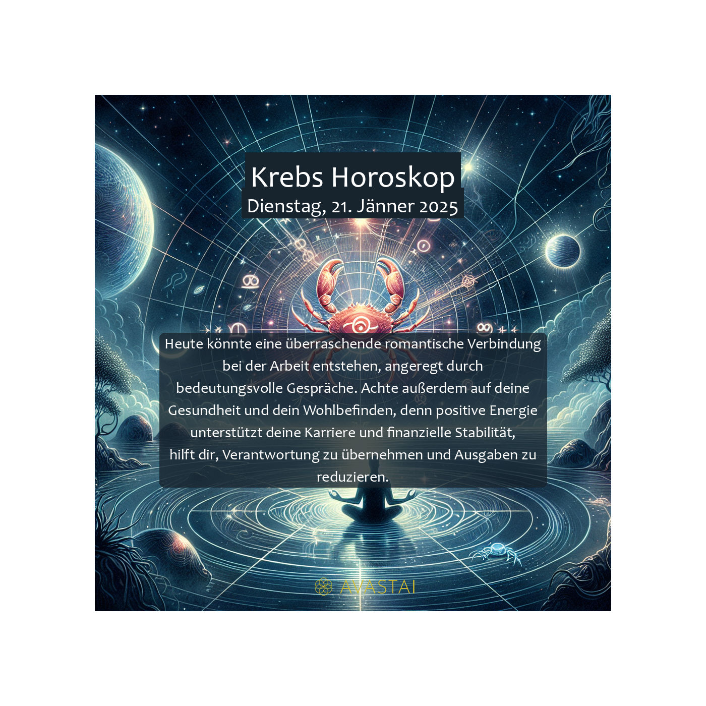 Krebs Horoskop für den Dienstag, 21. Jänner 2025: