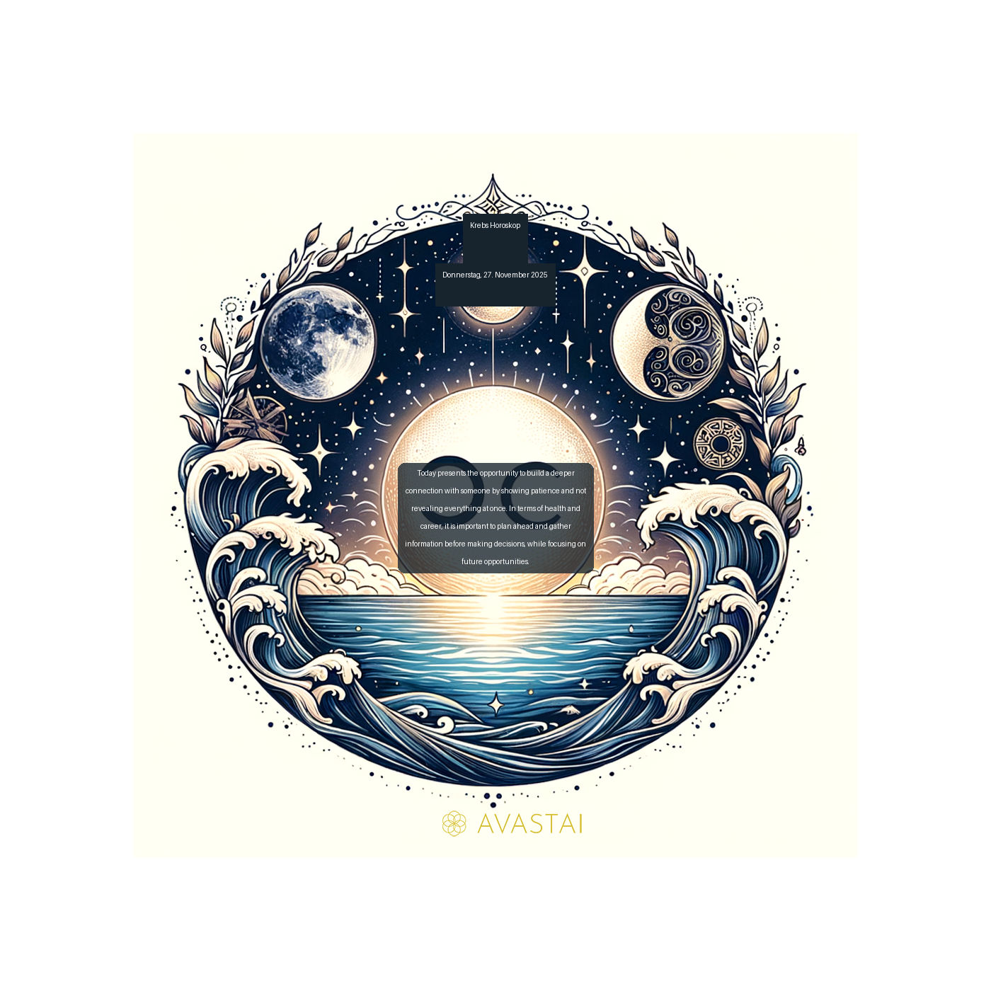 Krebs Horoskop für den Donnerstag, 27. November 2025: