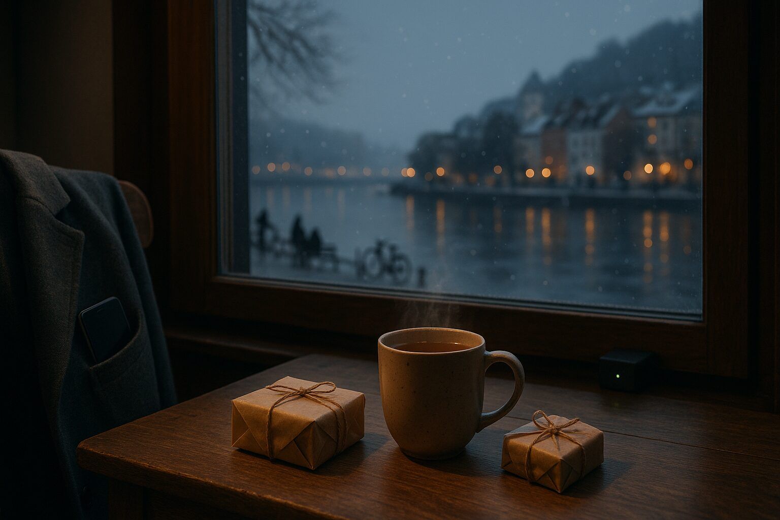 Kuchen für Michael und grüner Logger