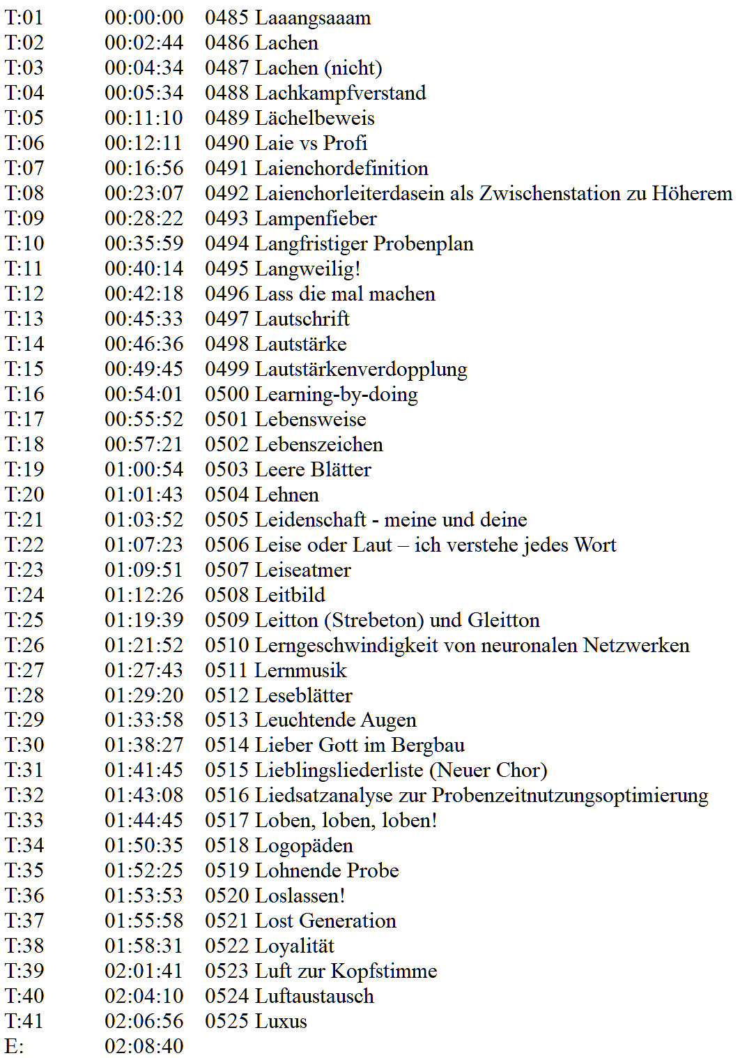 L (485 Laaangsaaam - 525 Luxus)