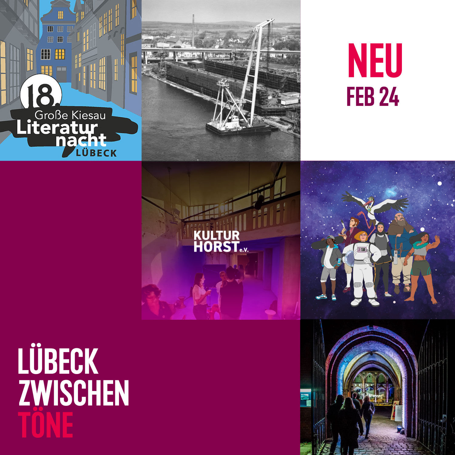 Literatur im Wohnzimmer, verschwundene Werften und magische Orte im Februar in Lübeck