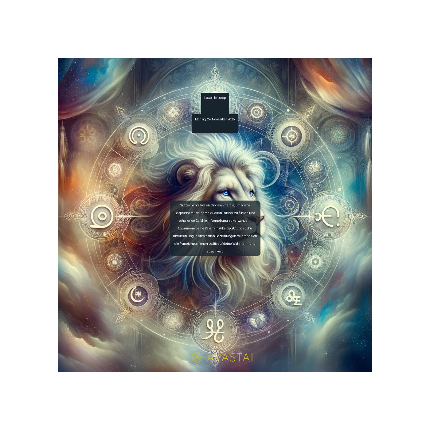 Löwe Horoskop für den Montag, 24. November 2025: