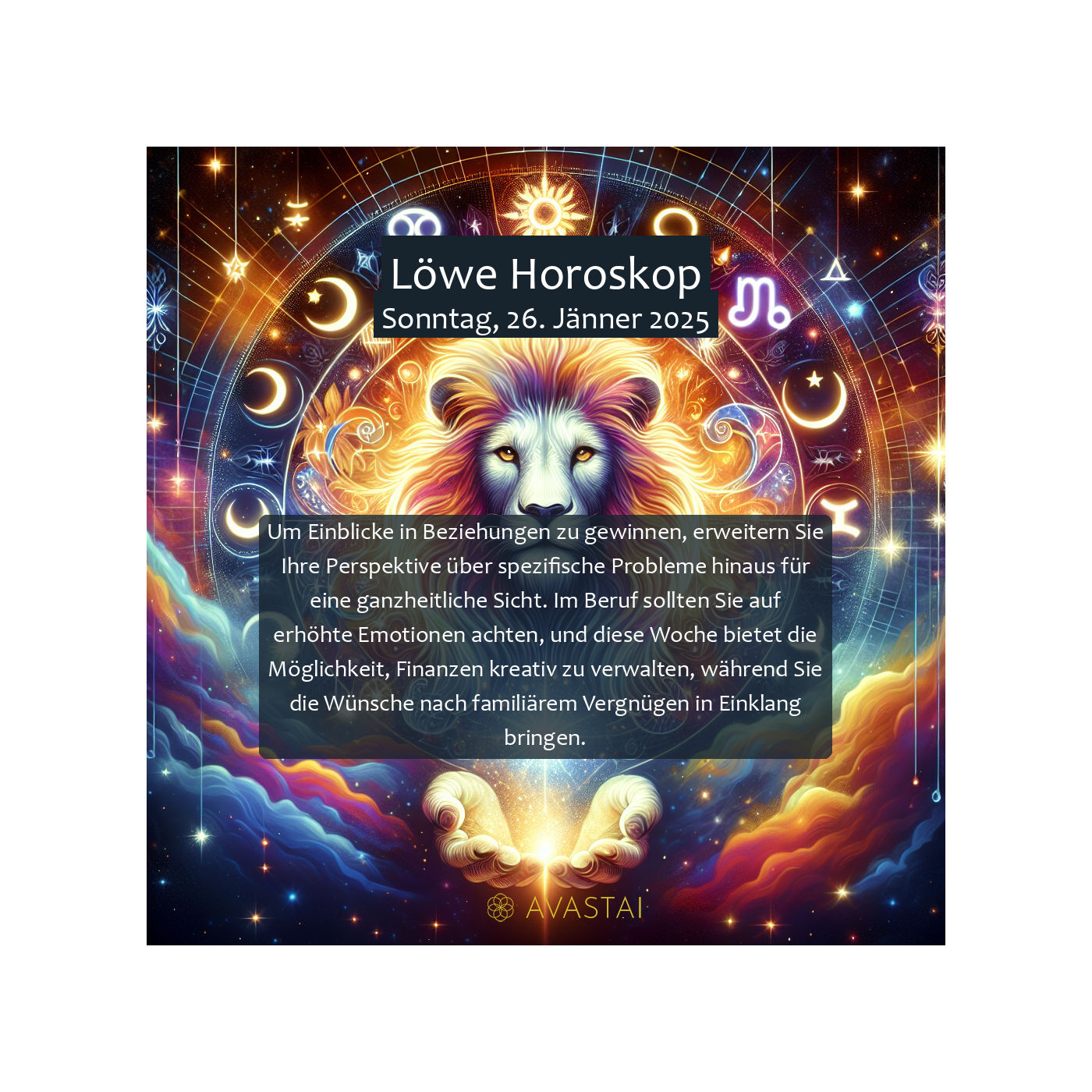 Löwe Horoskop für den Sonntag, 26. Jänner 2025: