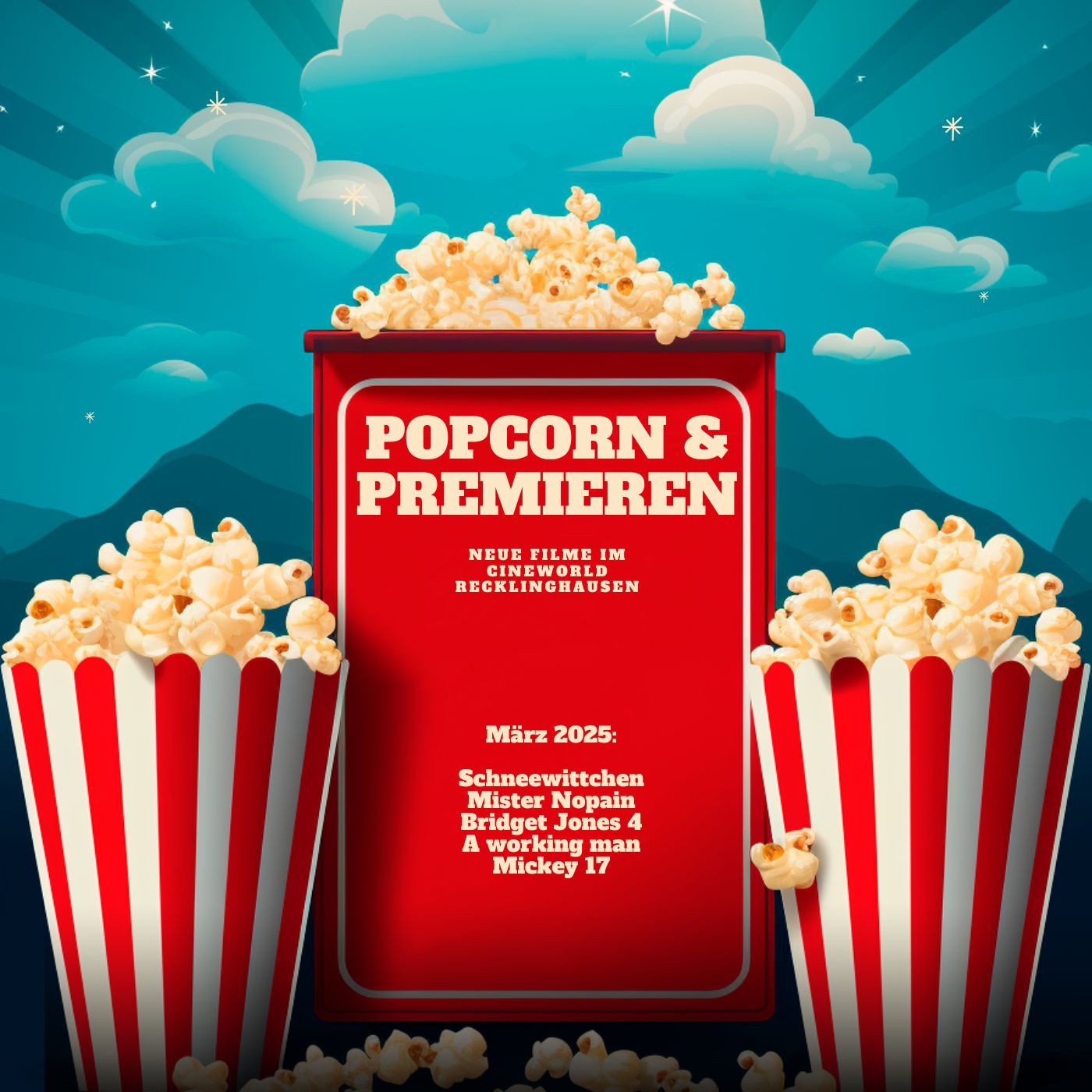 März 2025 mit Schneewittchen, Michey 17, Bridget Jones 4