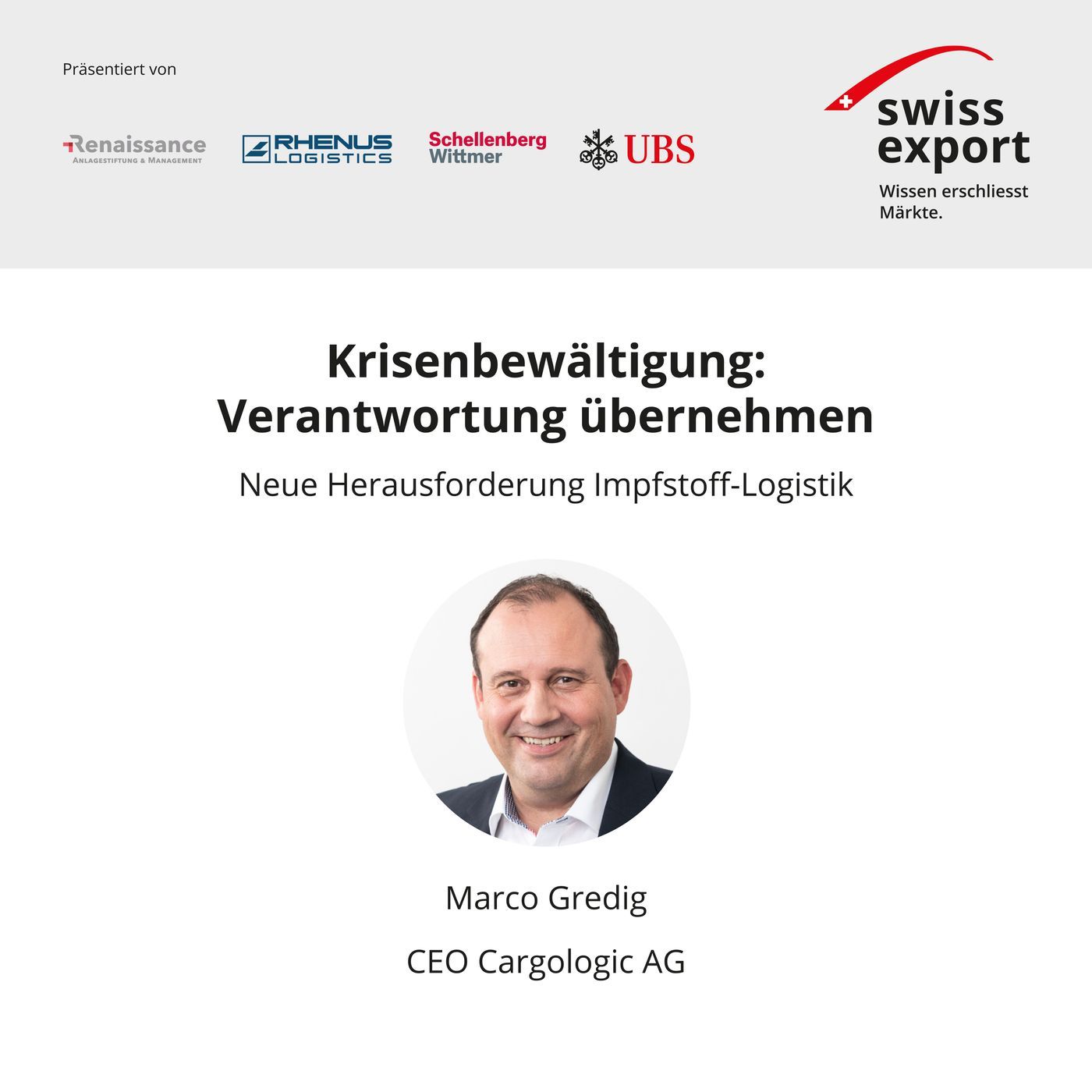 Marco Gredig | Managing Director Cargologic AG