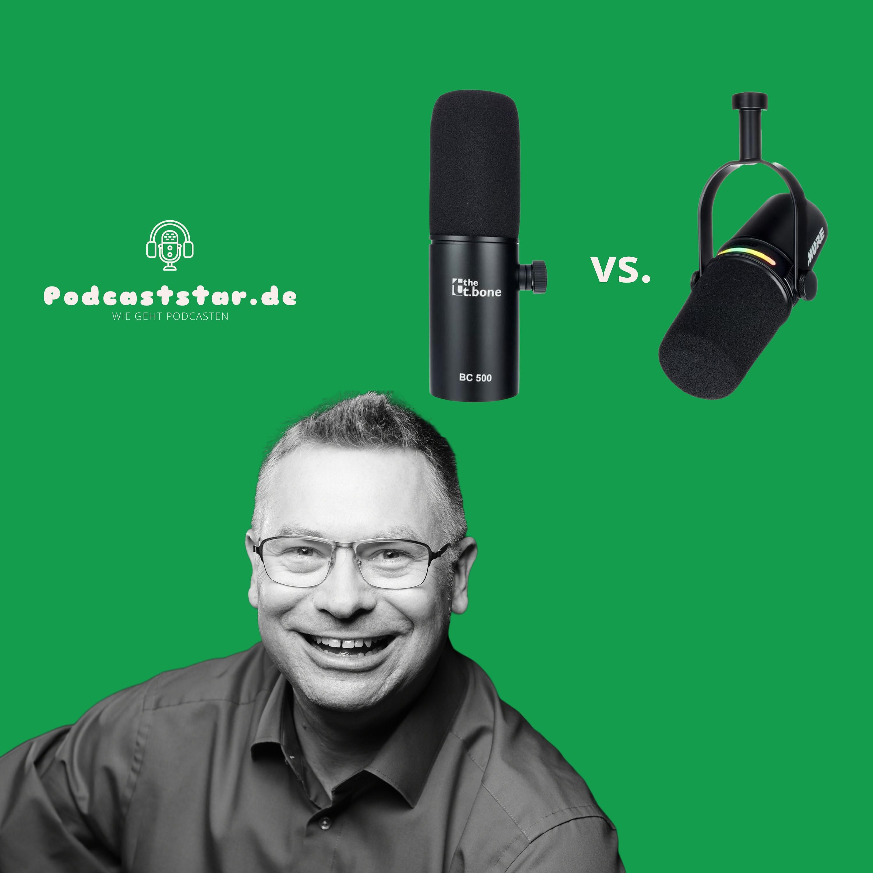 Mikrofonvergleich tbone BC 500 versus Shure MV7
