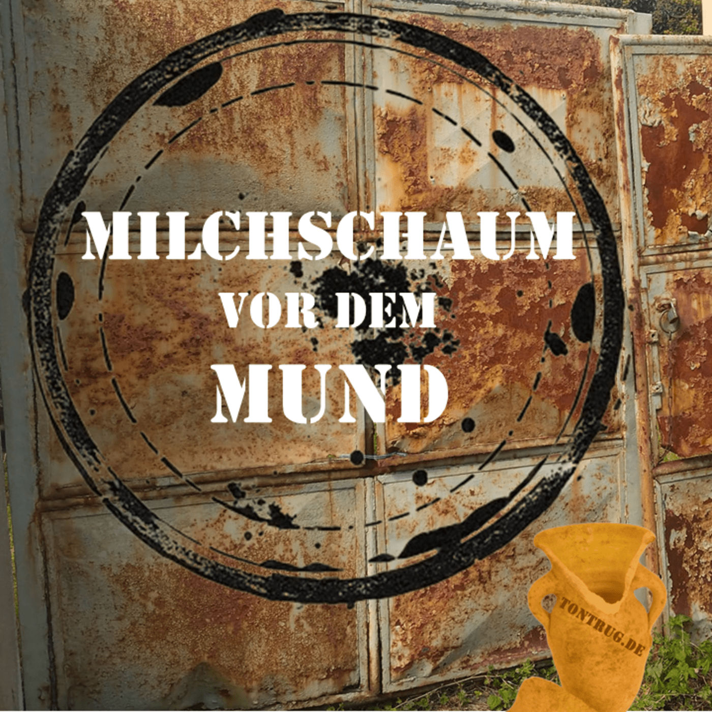 Milchschaum vor dem Mund