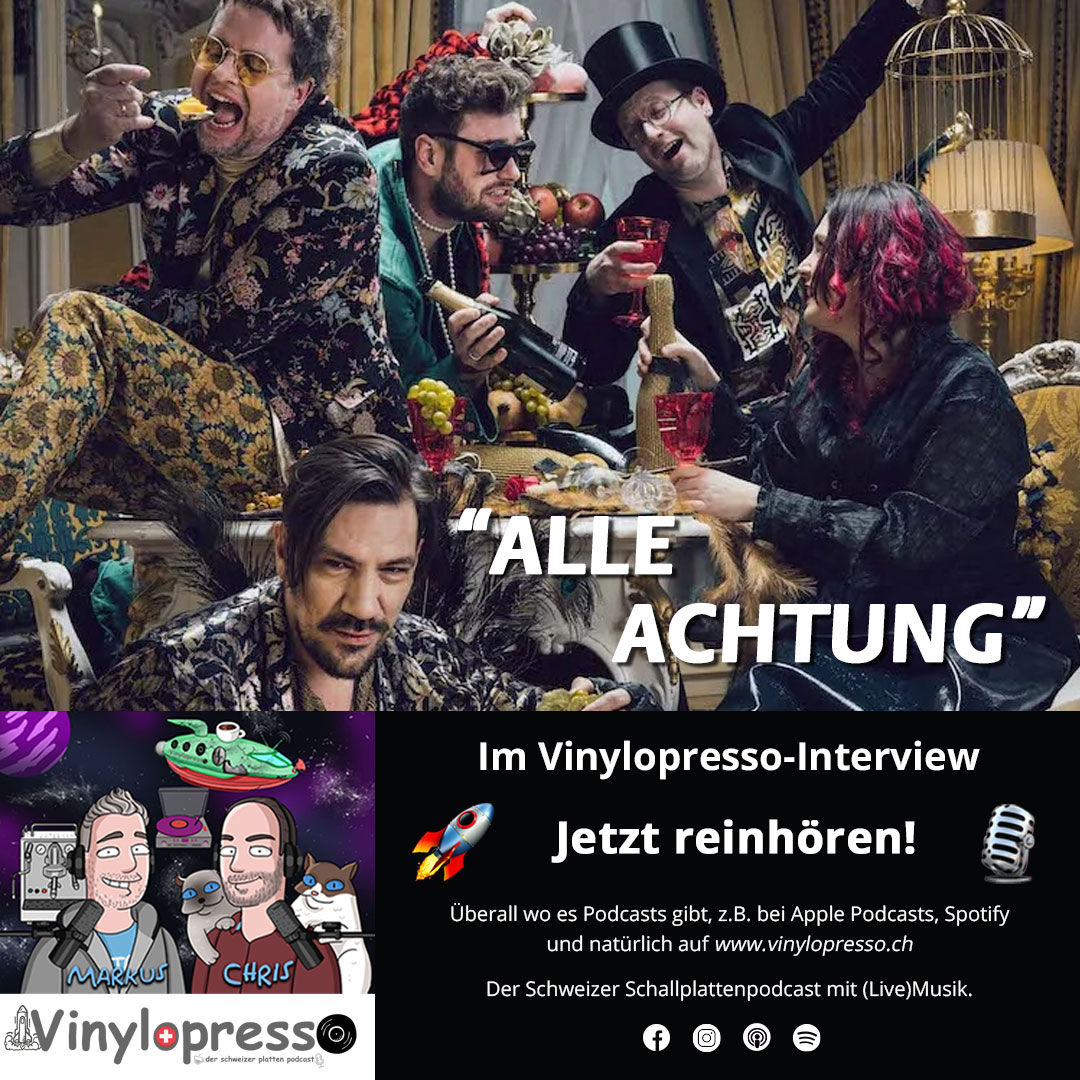 Mit Andi Meisfeld auf der Vinyl-Postkarte nach Österreich zu Alle Achtung