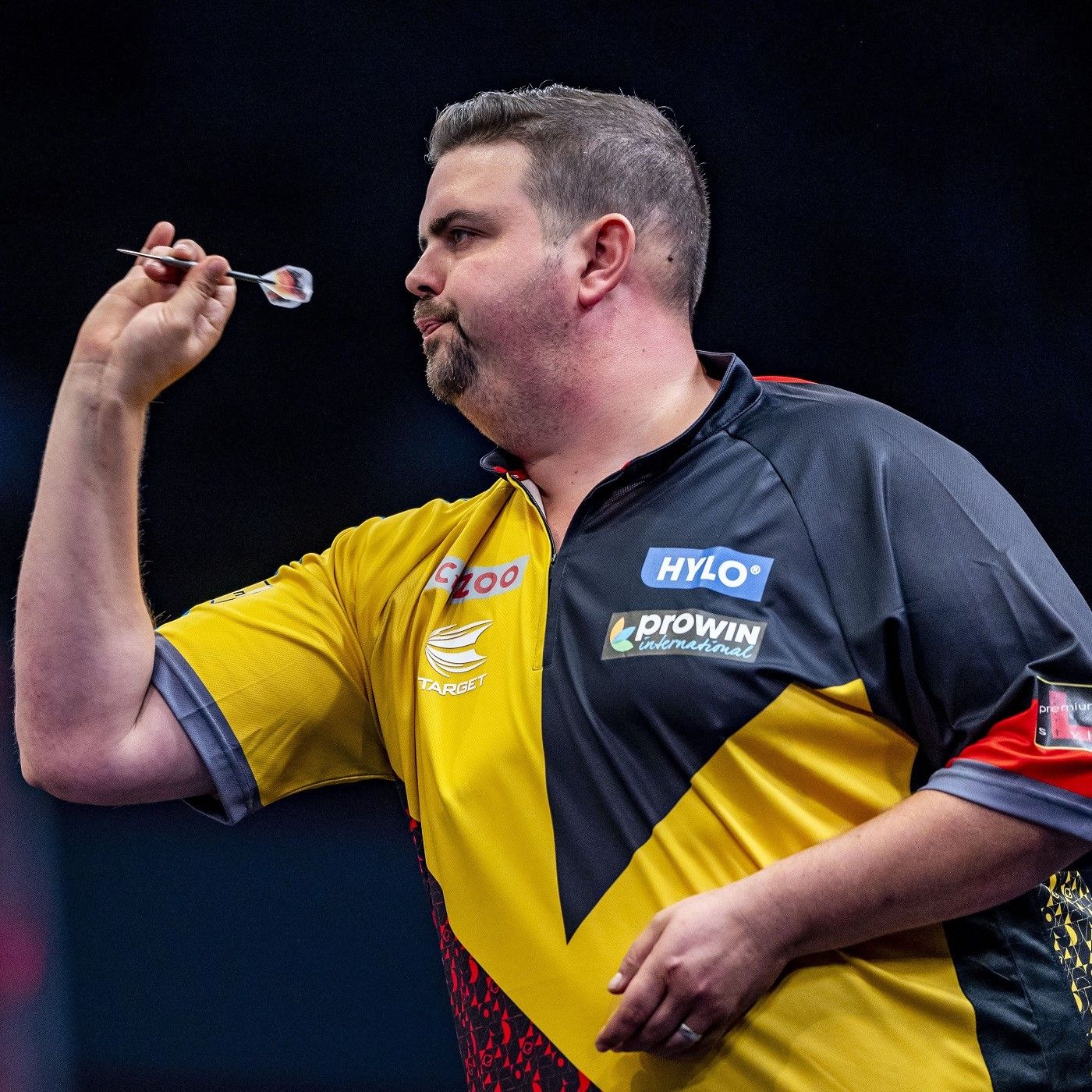 Mit dem Dart-Profi Gabriel "Gaga" Clemens