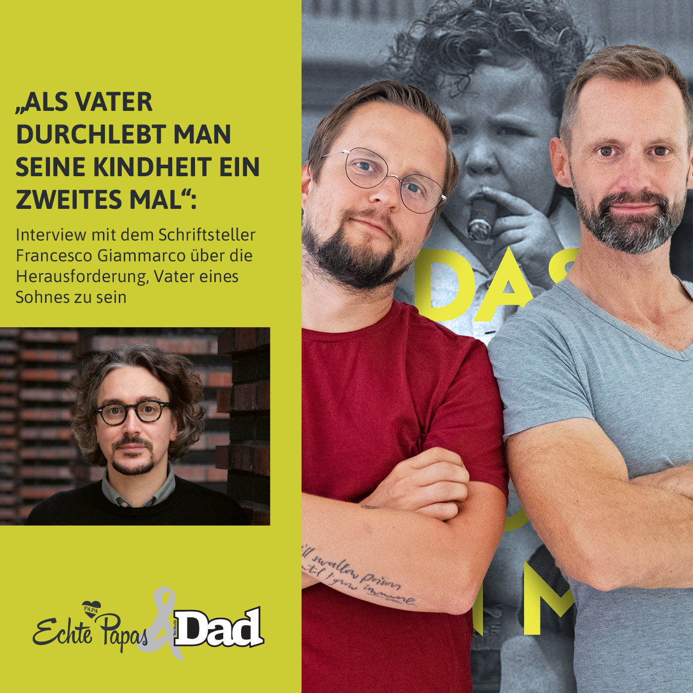 „Mit einem Sohn durchlebt ein Mann seine Kindheit ein zweites Mal“: Interview mit dem Schriftsteller Francesco Giammarco