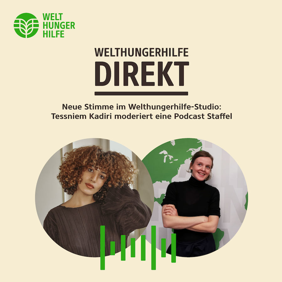 Neue Stimme im Welthungerhilfe-Studio: Tessniem Kadiri moderiert eine Podcast-Staffel