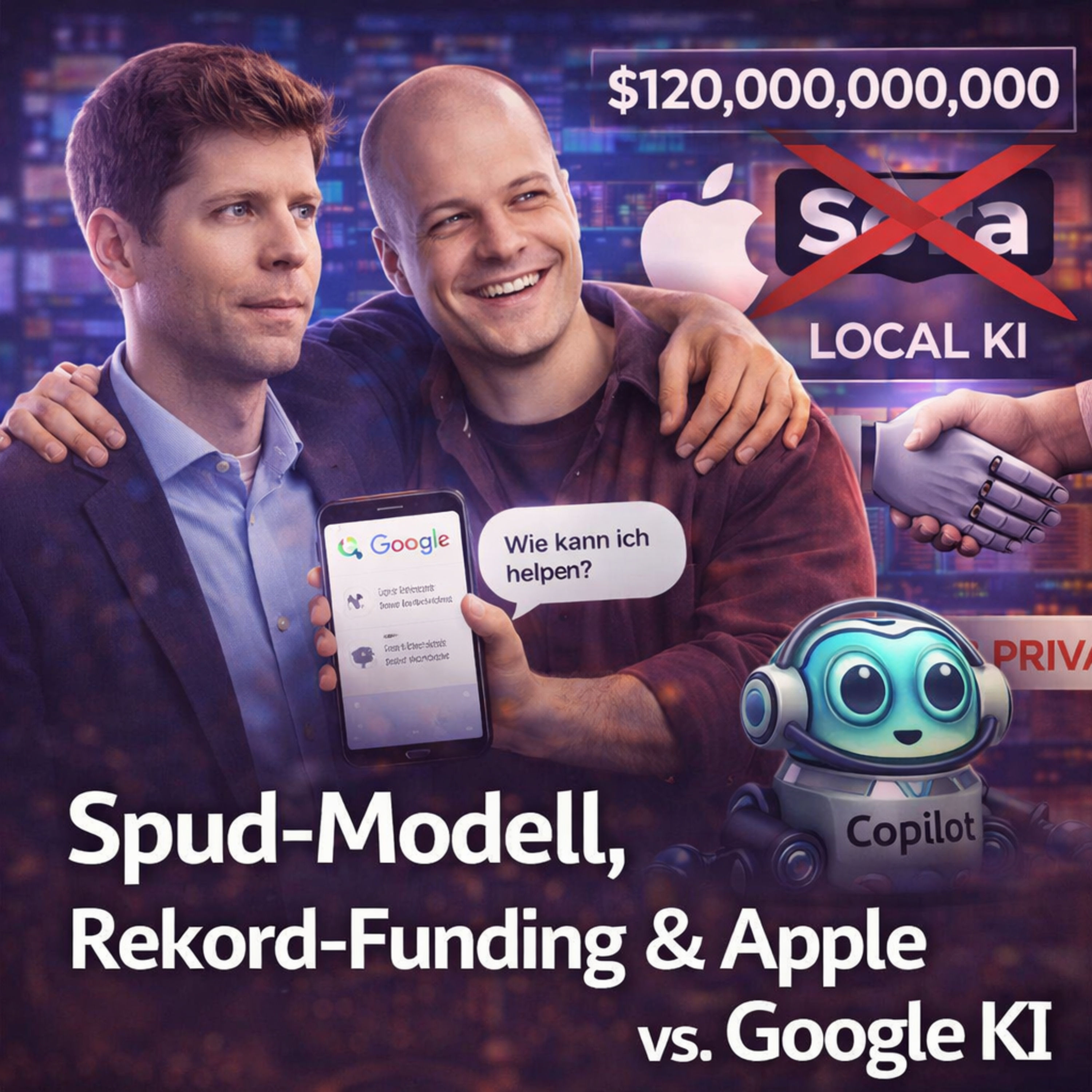 OpenAI mit KI-Modell "Spud" |&nbsp;Sora App wird eingestellt | ChatGPT Codex bekommt Plugins |&nbsp;Gemini 3.1 Flash Live |&nbsp;Search Live |&nbsp;Lyria 3 Pro | Anthropic plant neues Modell |&nbsp;Apple destilliert Gemini