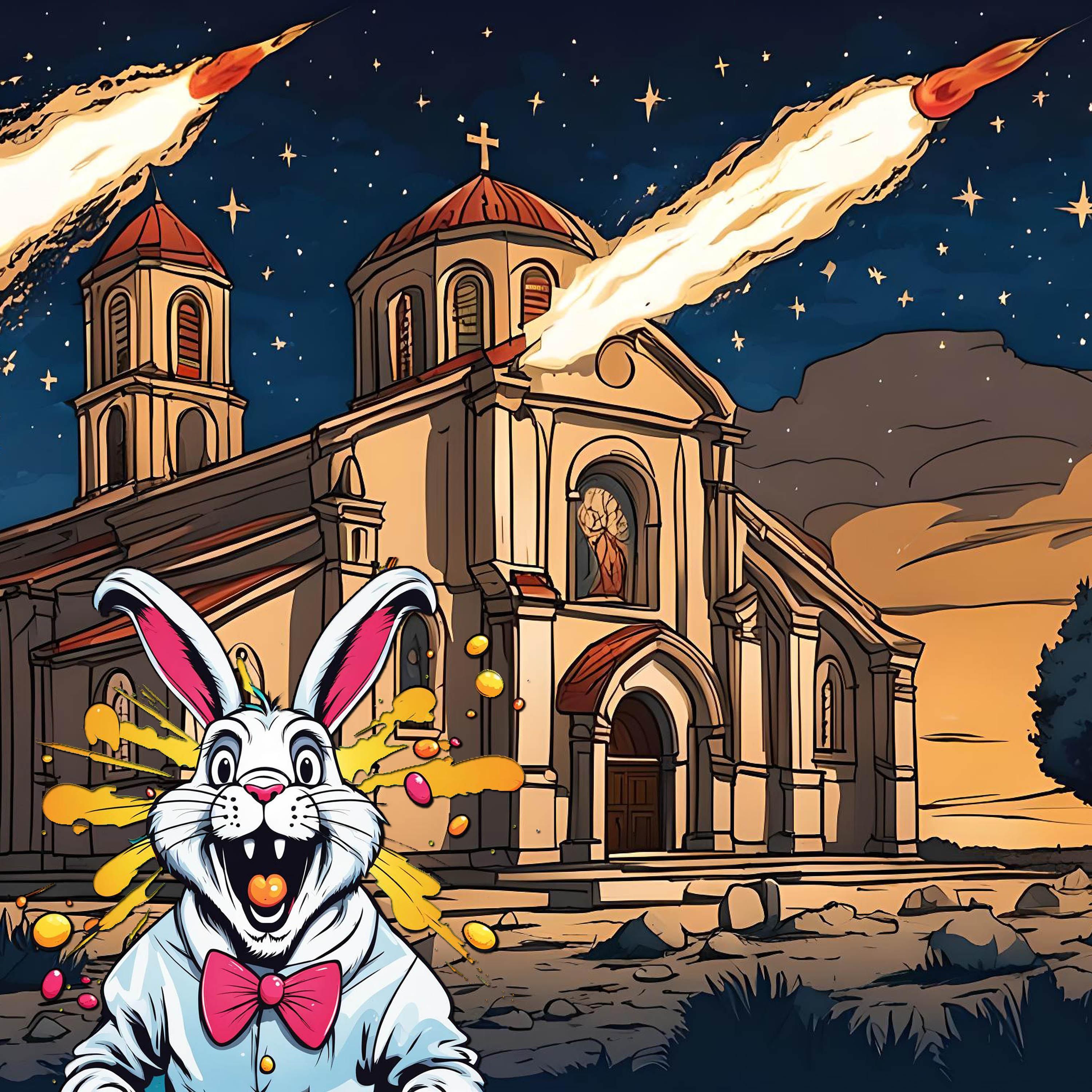 Ostern extrem: Zwei Dorfkirchen im Feuerwerks-Krieg