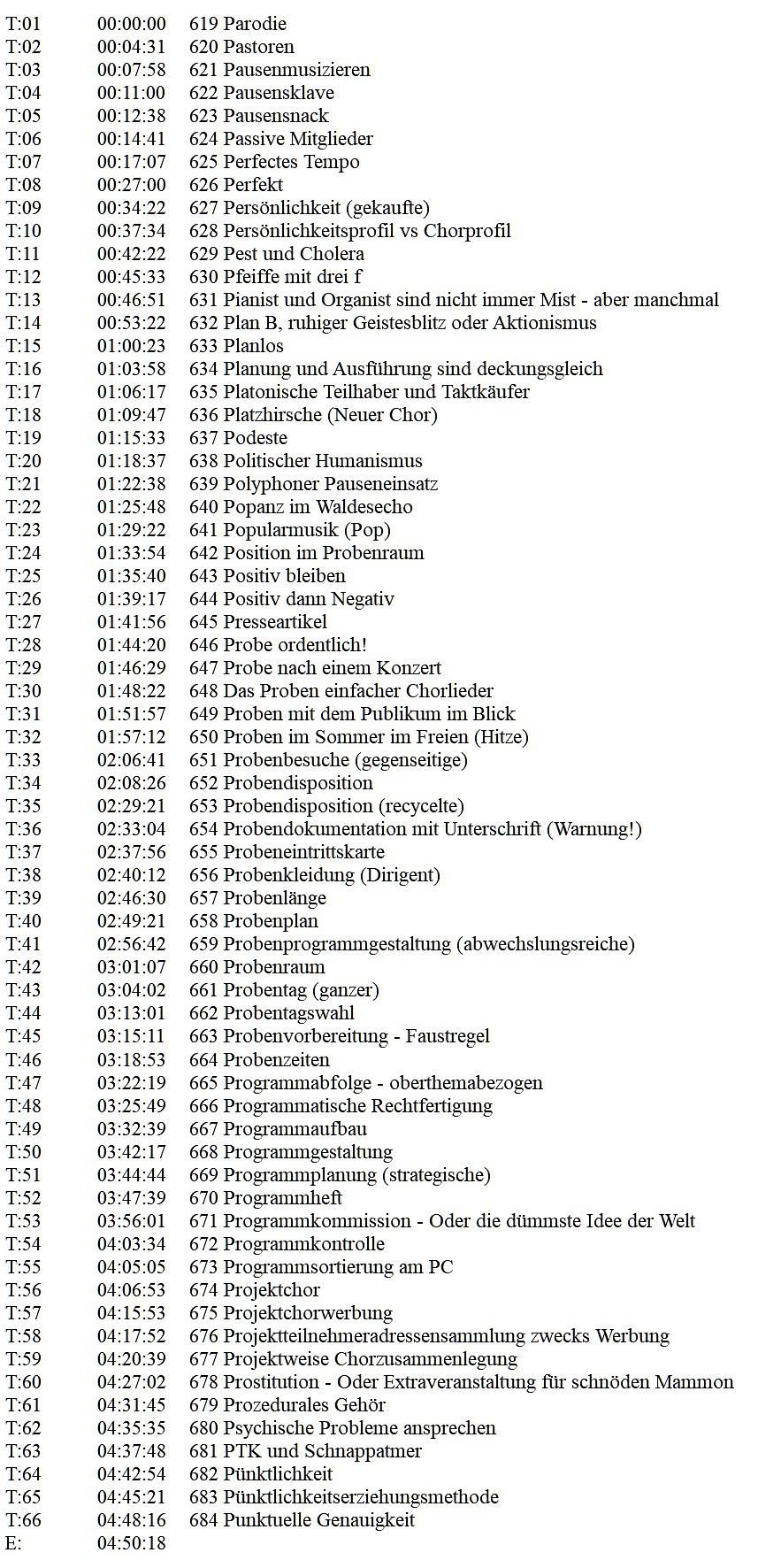 P (619 Parodie - 684 Punktuelle Genauigkeit)