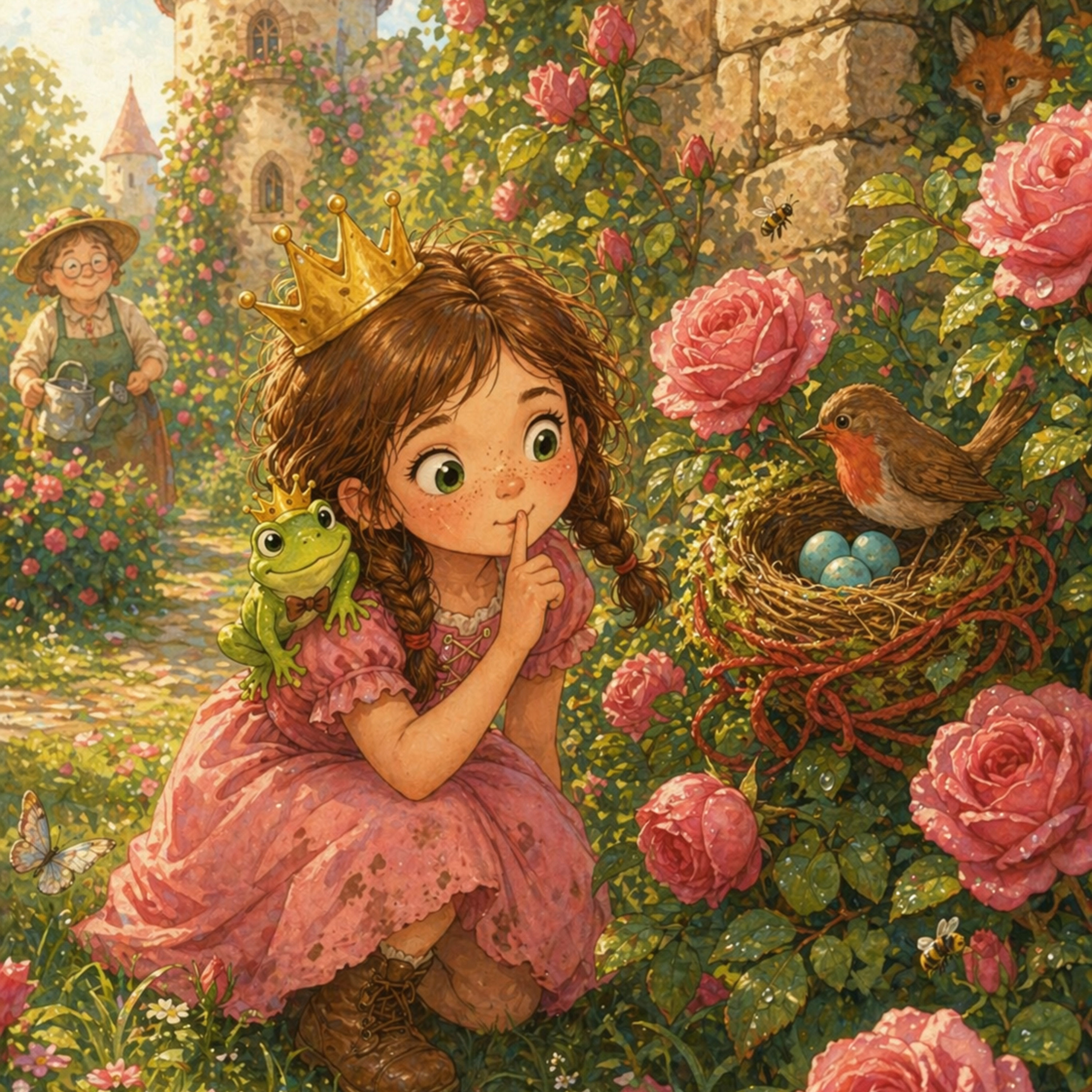 Pippa vom Rosenturm und das Nest im Rosenstrauch | „Gute Nacht“-Geschichte”