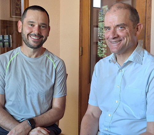 Prior Fr. Matthew aus Taizé und Charly