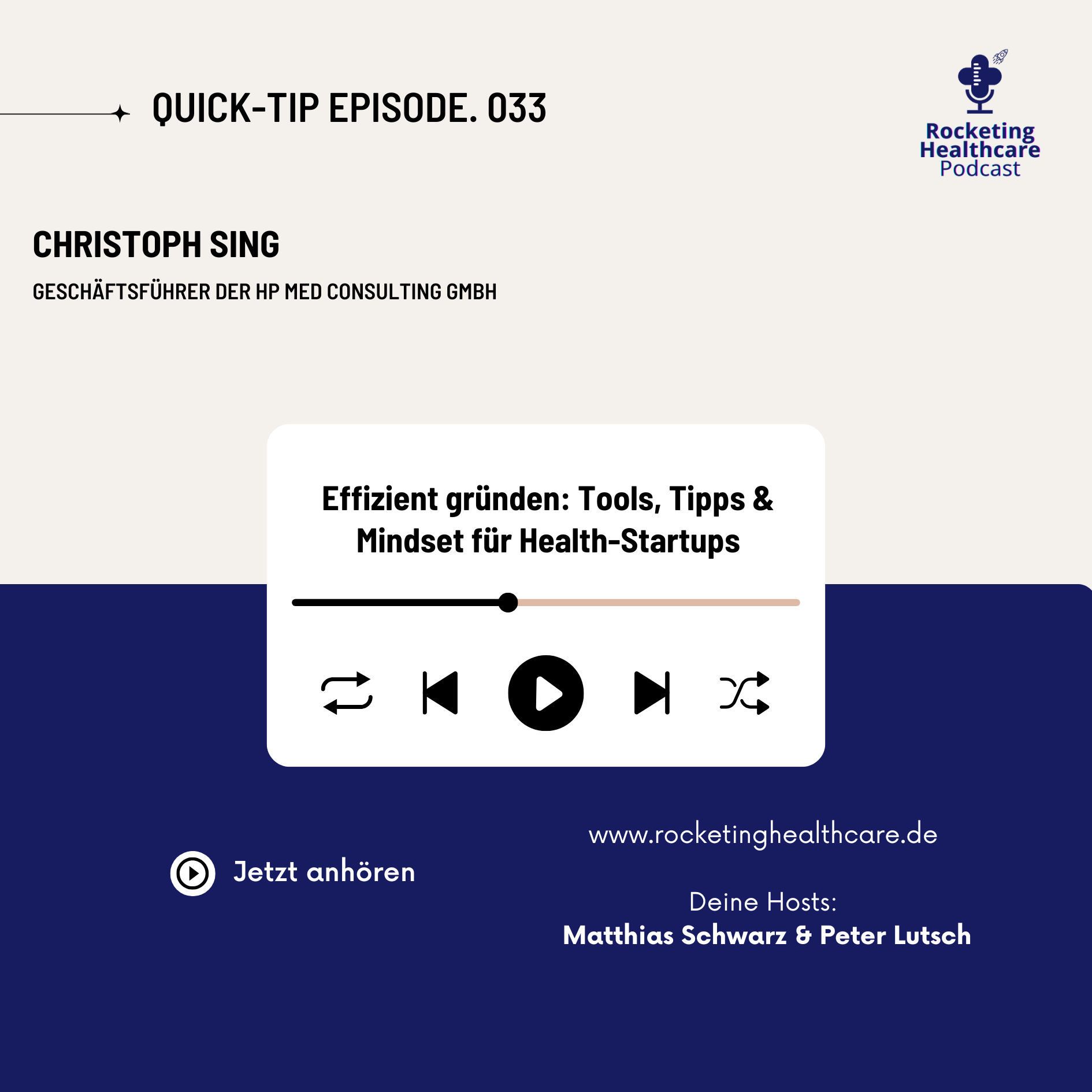 QuickTips #33: Mit Christoph Sing, Geschäftsführer der HP Med Consulting GmbH