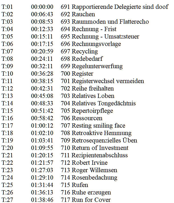 R (691 Rapportierende Delegierte sind doof - 717 Run for Cover)