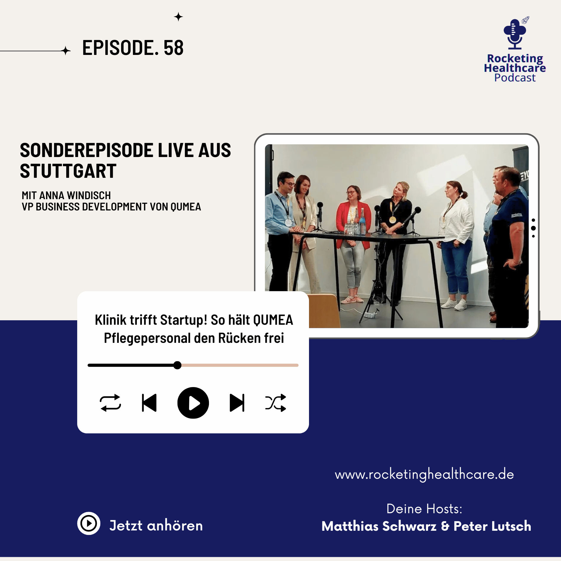 RHC 058: Klinik trifft Startup! So hält QUMEA Pflegepersonal den Rücken frei