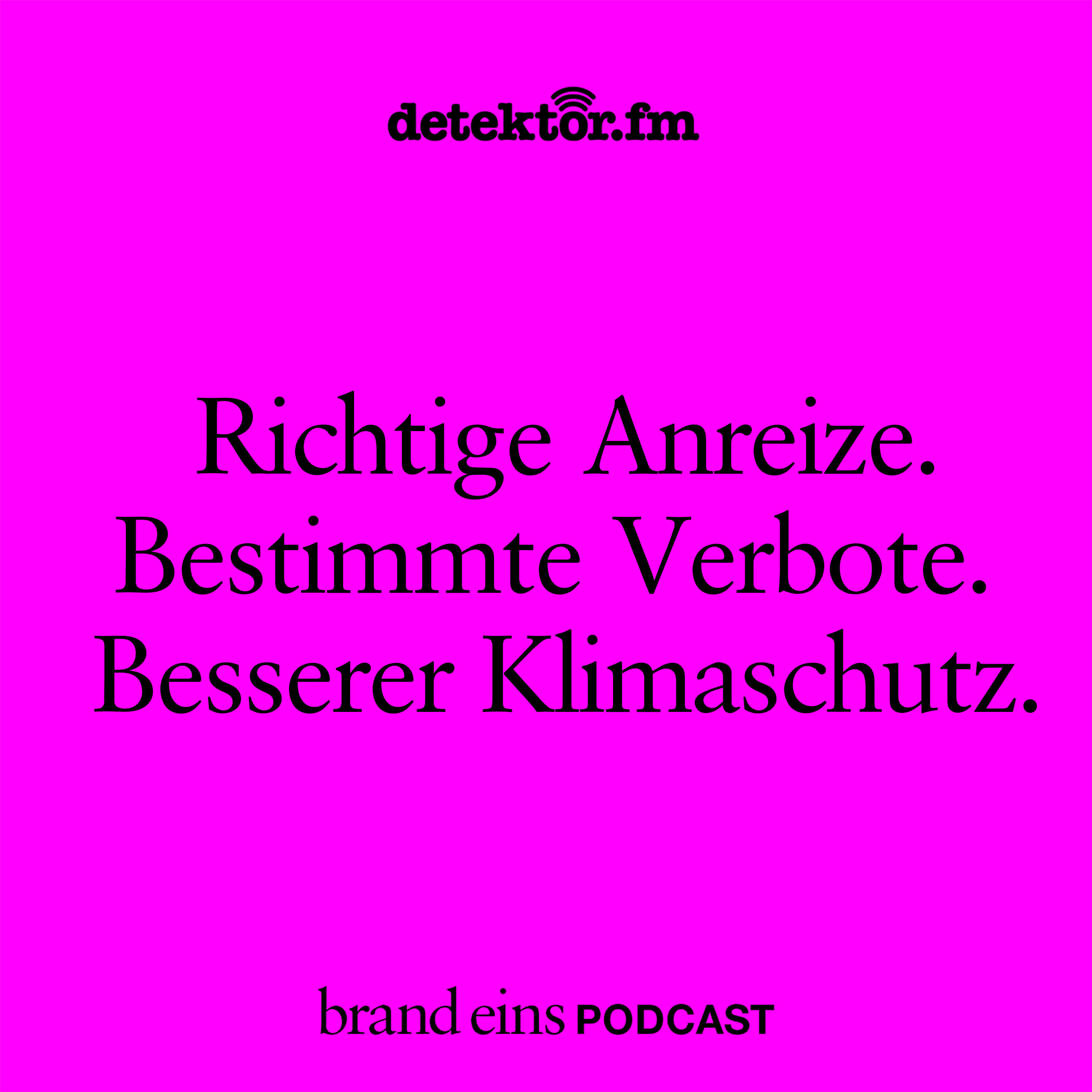 Richtige Anreize. Bestimmte Verbote. Besserer Klimaschutz