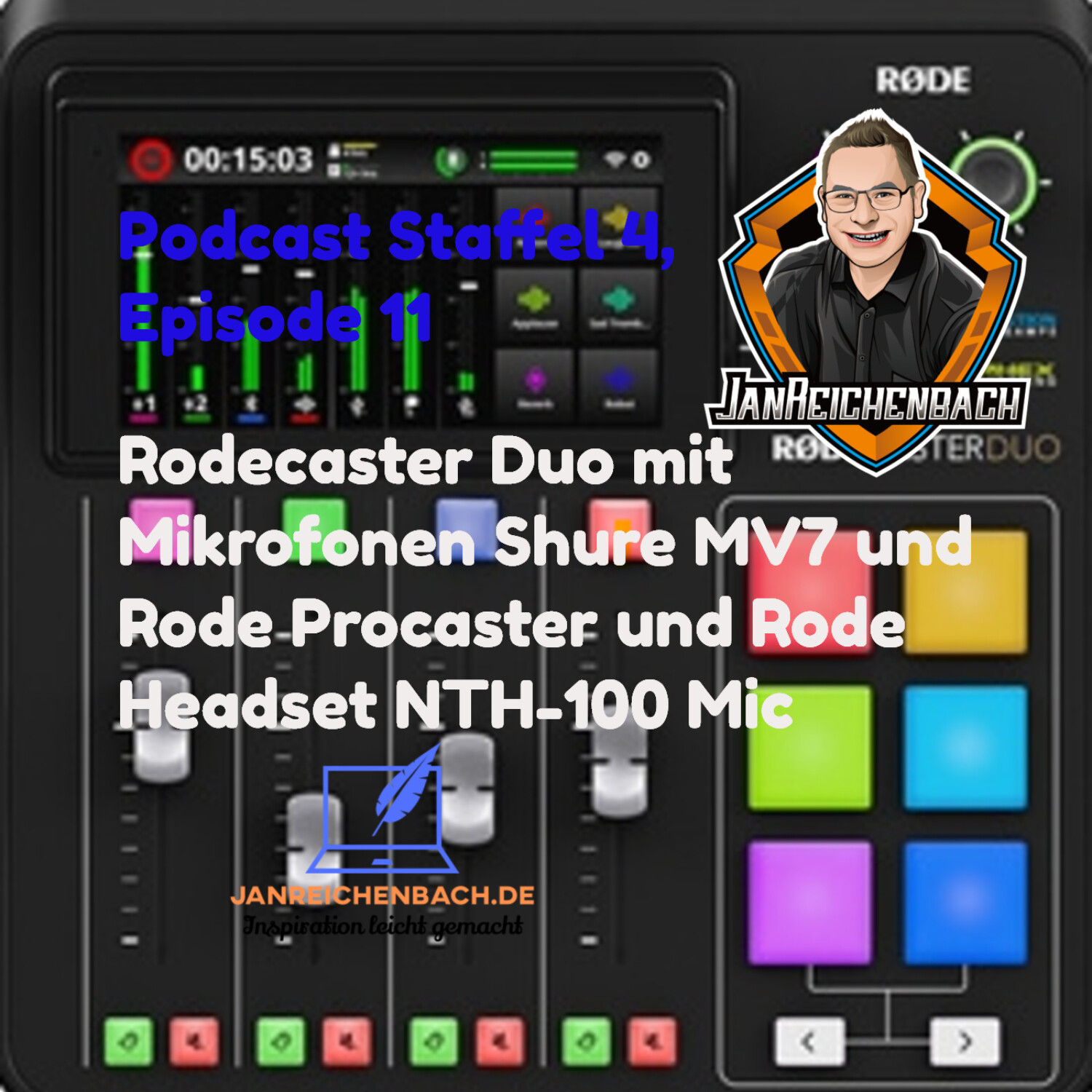 Rodecaster Duo mit Mikrofonen Shure MV7 versus Rode Procaster versus Headset Rode NTH-100 Mic