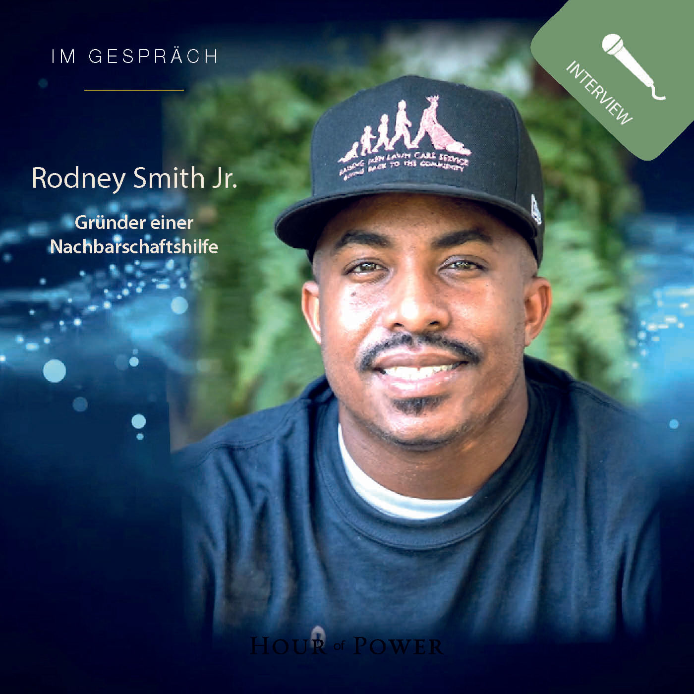 Rodney Smith Jr. (Gründer einer Nachbarschaftshilfe) im Gespräch mit Bobby Schuller