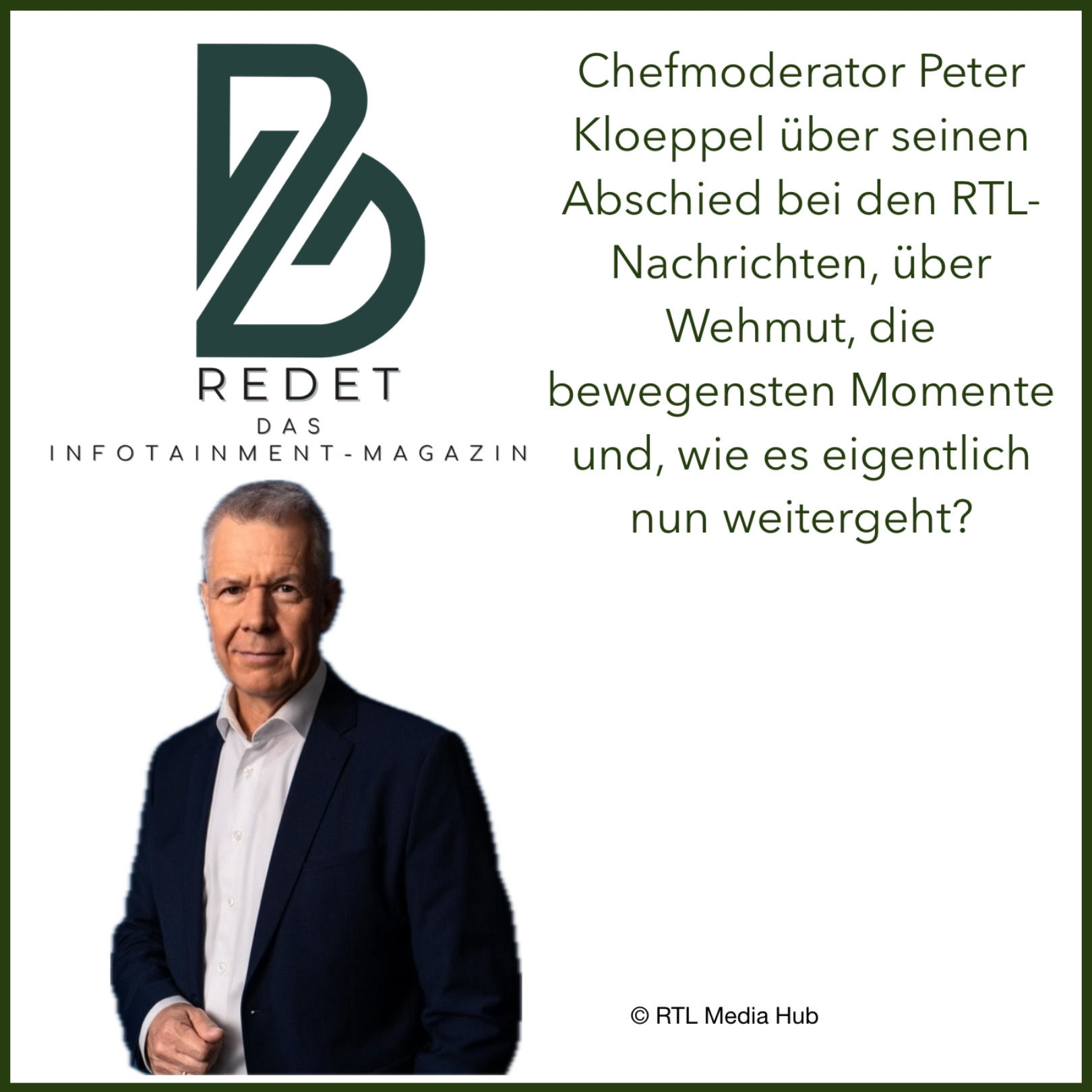 RTL Chefmoderator Peter Kloeppel über seinen Abschied.
