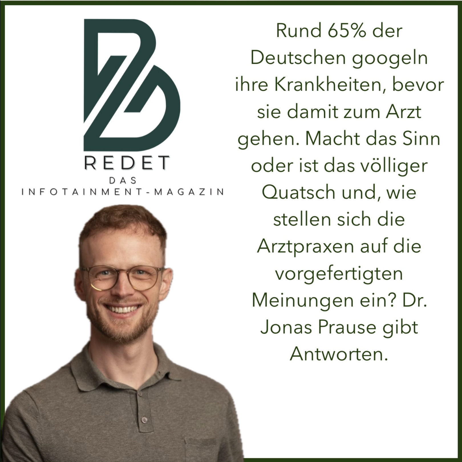 Rund 60% der Deutschen googeln ihre Krankheiten bevor sie zum Arzt gehen. Sinnvoll oder qutasch?