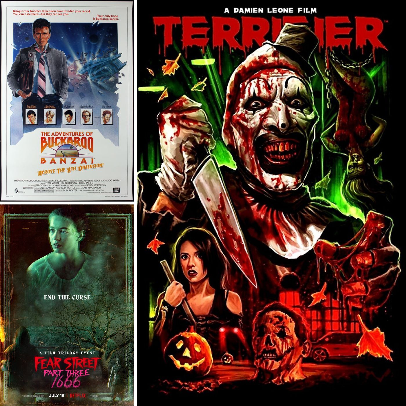 S01E16 - Terrifier, Buckaroo Banzai - Die 8. Dimension, Fear Street 1666