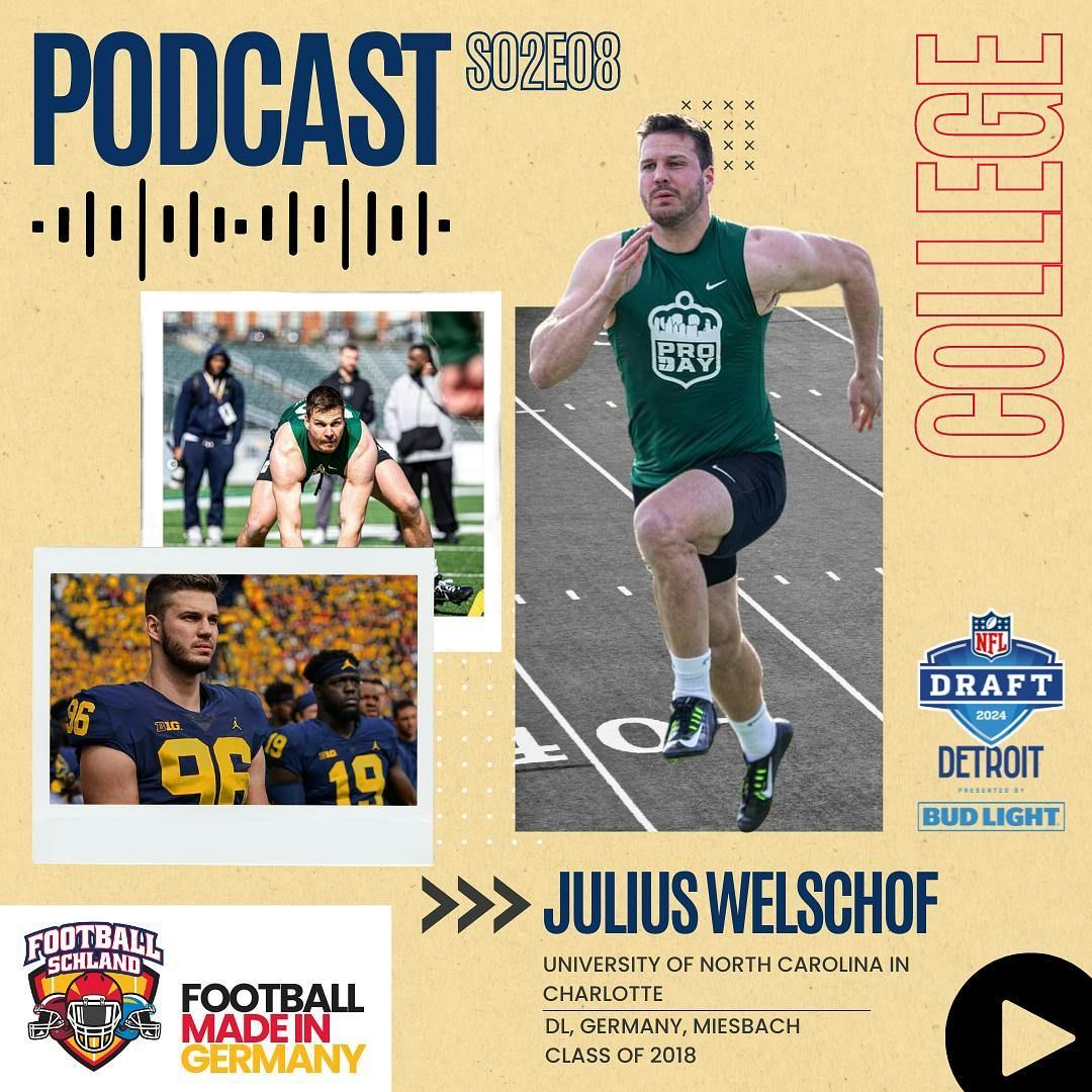 S02E08 Im Gespräch mit Julius Welschof, DL, University of North Carolina in Charlotte, 49ers