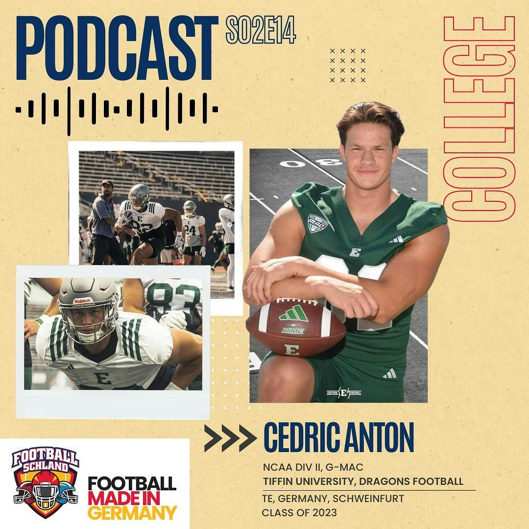 S02E14 Im Gespräch mit Cedric Anton, TE, Tiffin University, Dragons Football