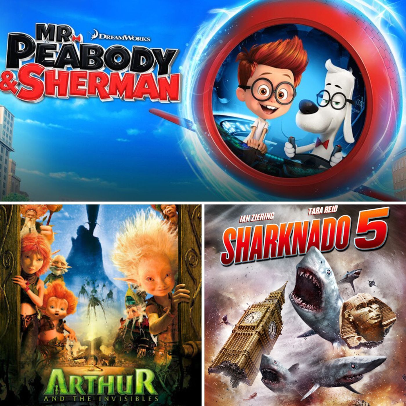 S02E25 - Die Abenteuer von Mr. Peabody and Sherman, Sharknado 5: Global Swarming, Arthur und die Minimoys