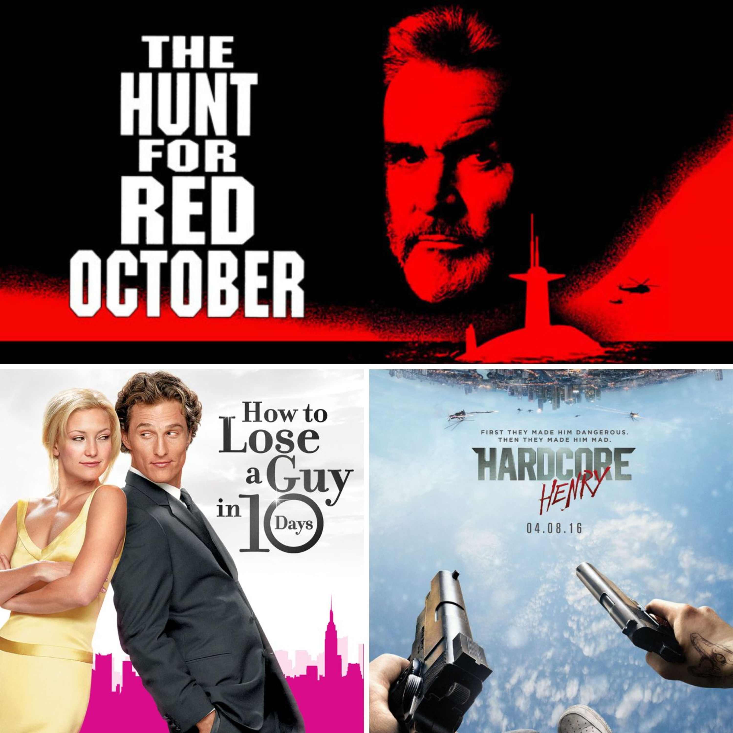 S03E47 - Jagd auf roter Oktober, Wie werde ich ihn los in 10 Tagen, Hardcore Henry