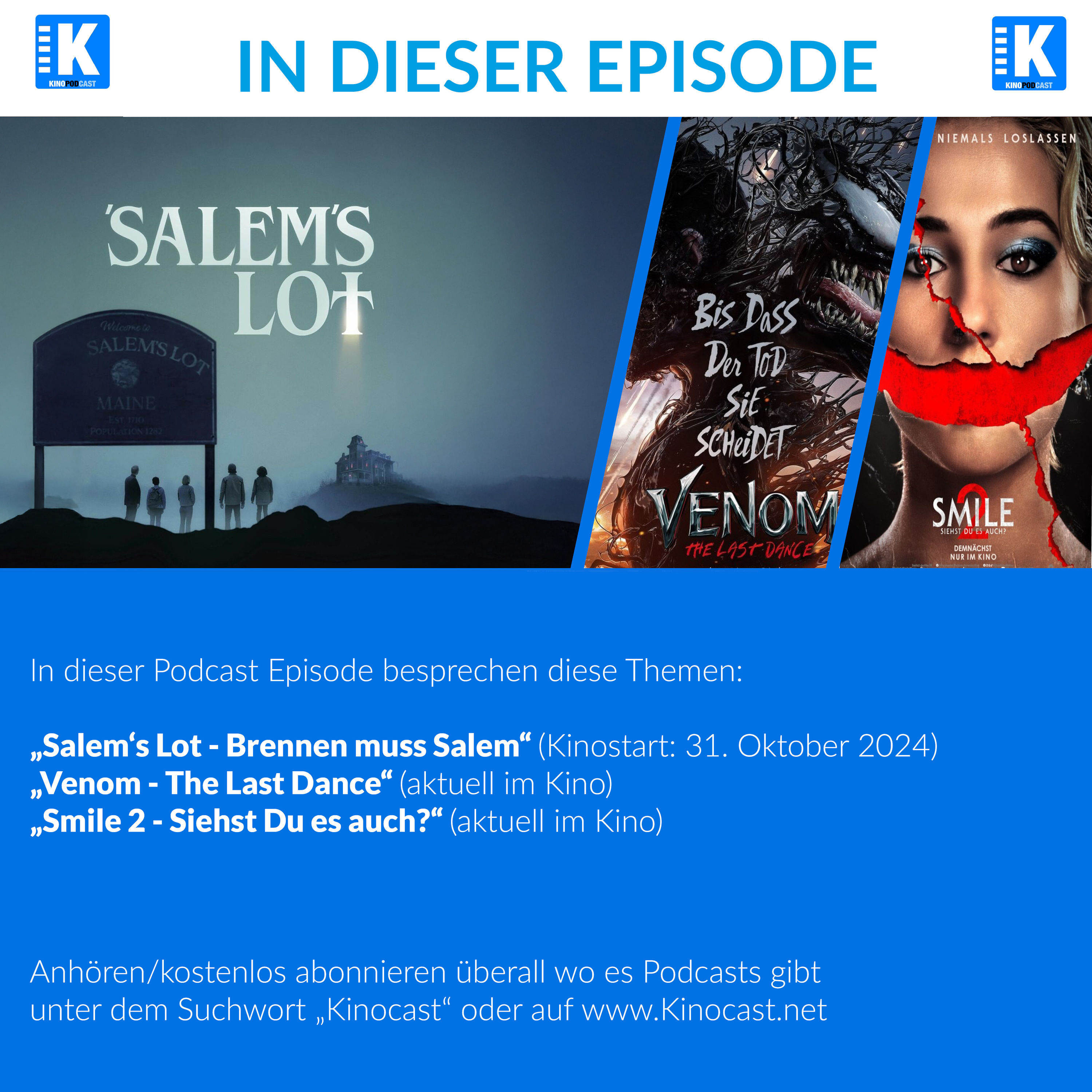 Salem's Lot - Brennen muss Salem, Venom: The Last Dance, Smile 2